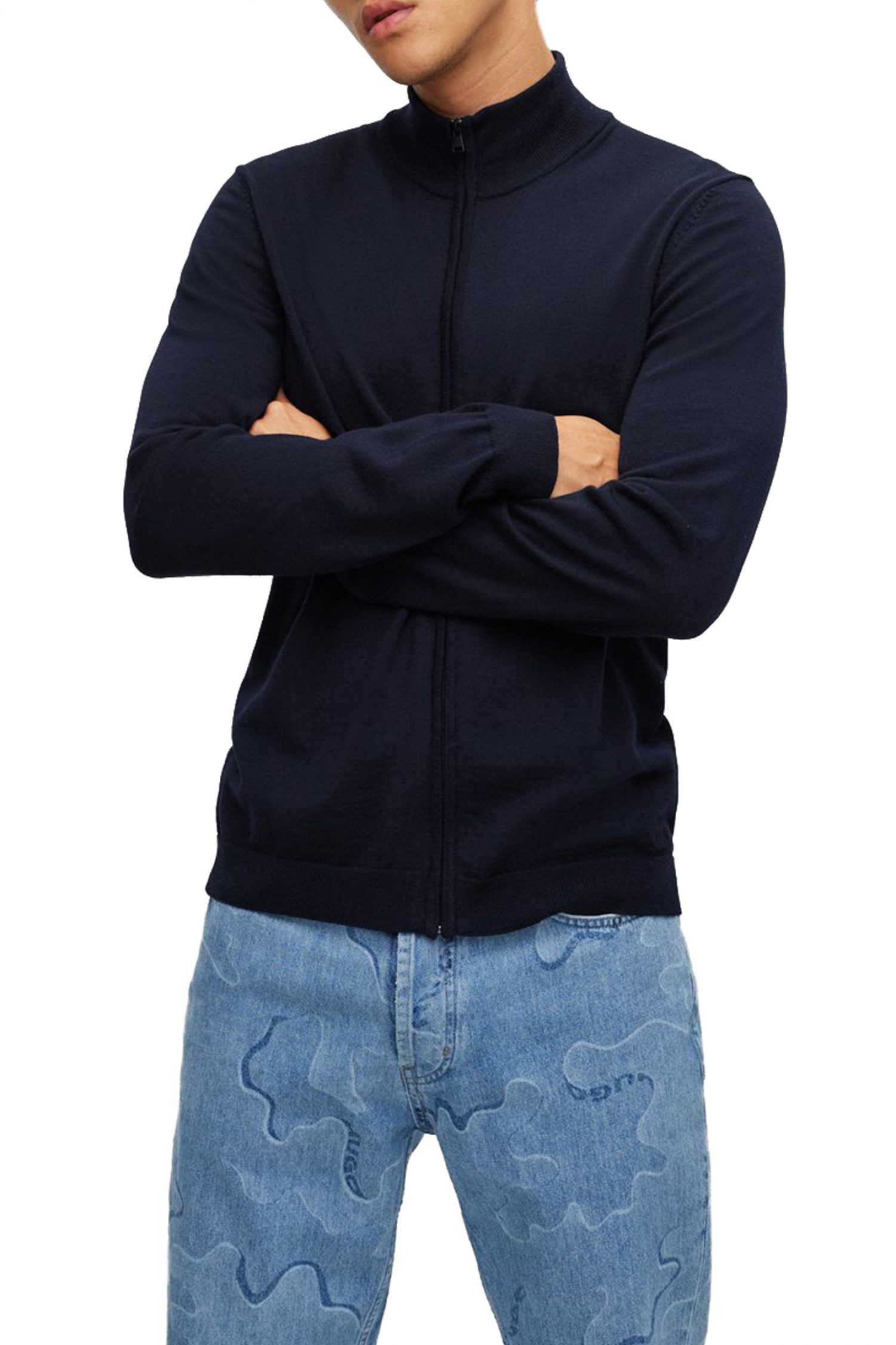 HUGO ΠΛΕΚΤΟ FULLZIP SAN JORGE-M ΜΠΛΕ