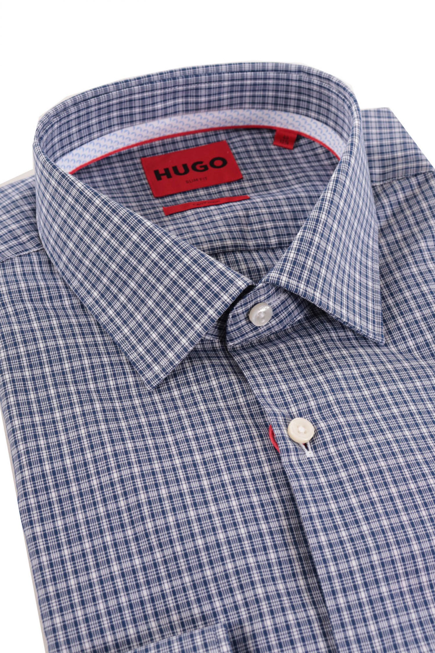 HUGO ΠΟΥΚΑΜΙΣΟ ΚΑΡΩ EASY IRON KOEY ΜΠΛΕ φωτογραφία