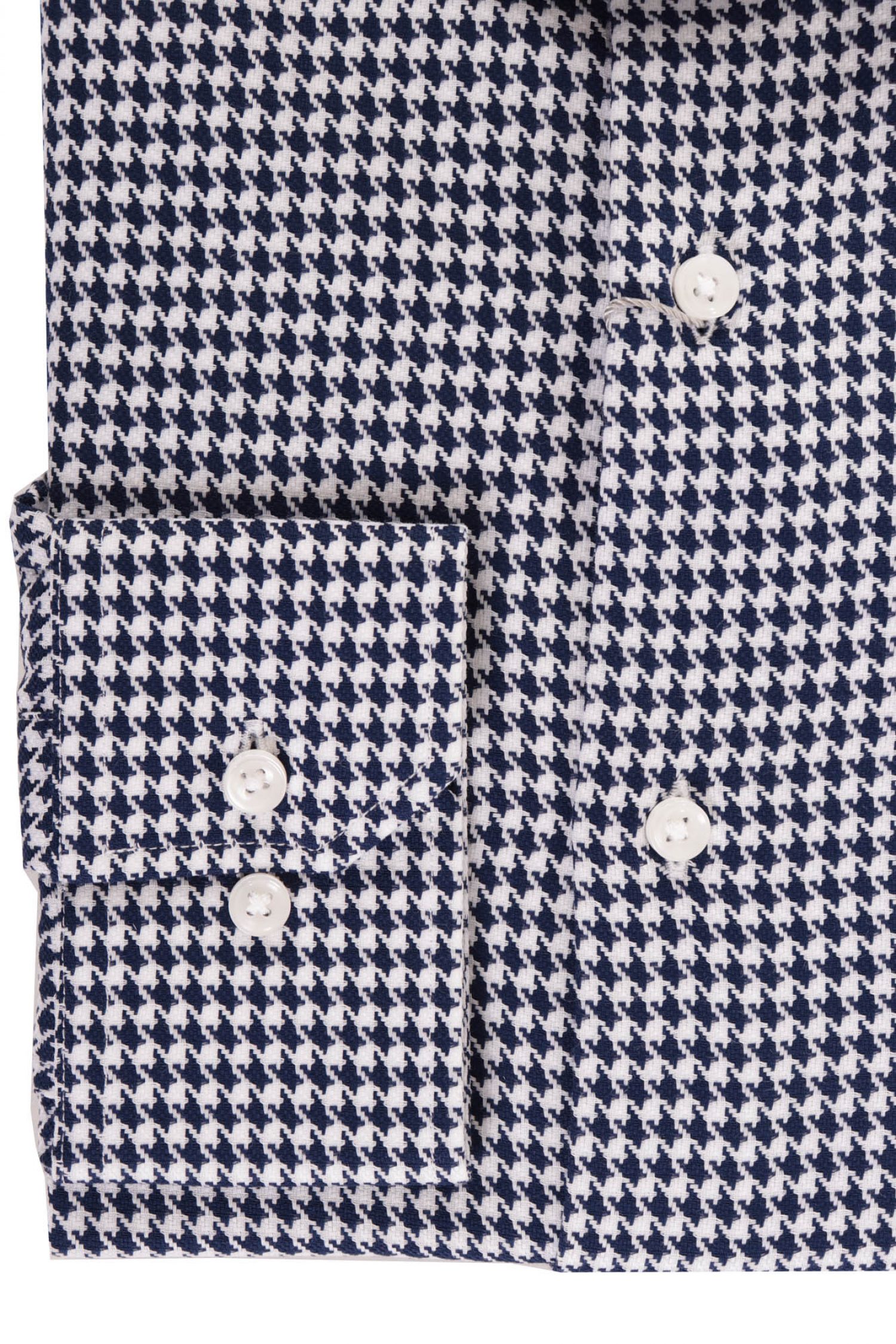 MICHAEL KORS ΠΟΥΚΑΜΙΣΟ HOUNDSTOOTH SLIM FIT STRETCH ΜΠΛΕ φωτογραφία