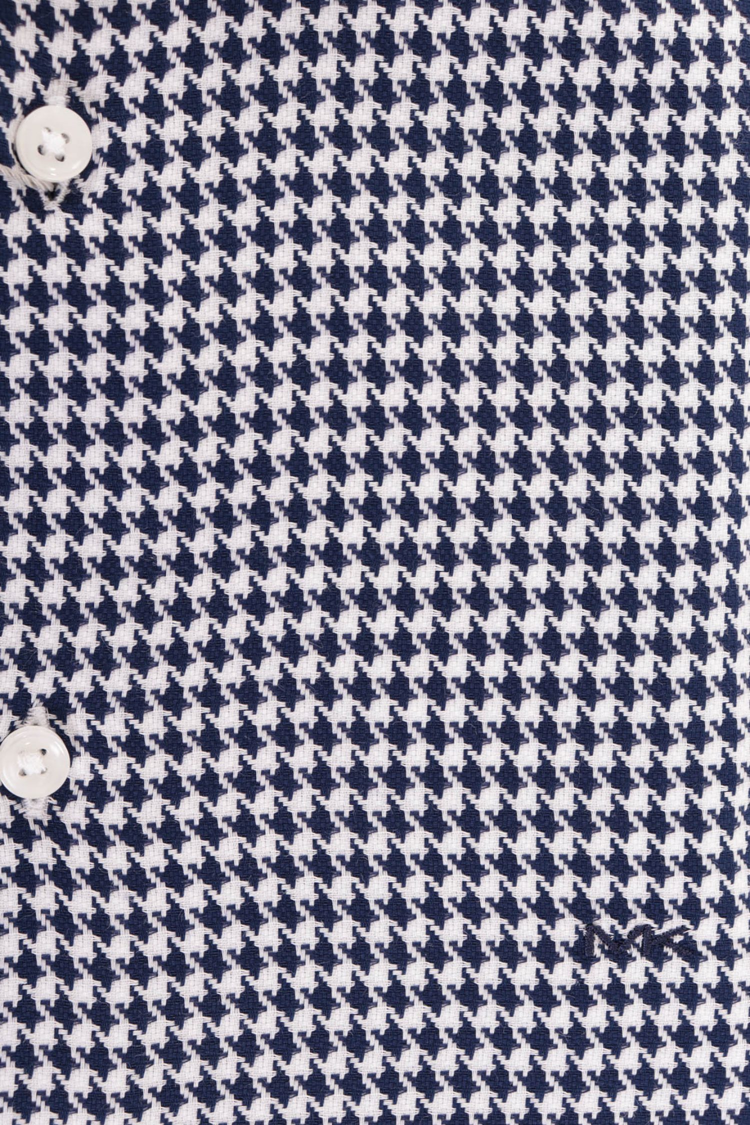 MICHAEL KORS ΠΟΥΚΑΜΙΣΟ HOUNDSTOOTH SLIM FIT STRETCH ΜΠΛΕ φωτογραφία