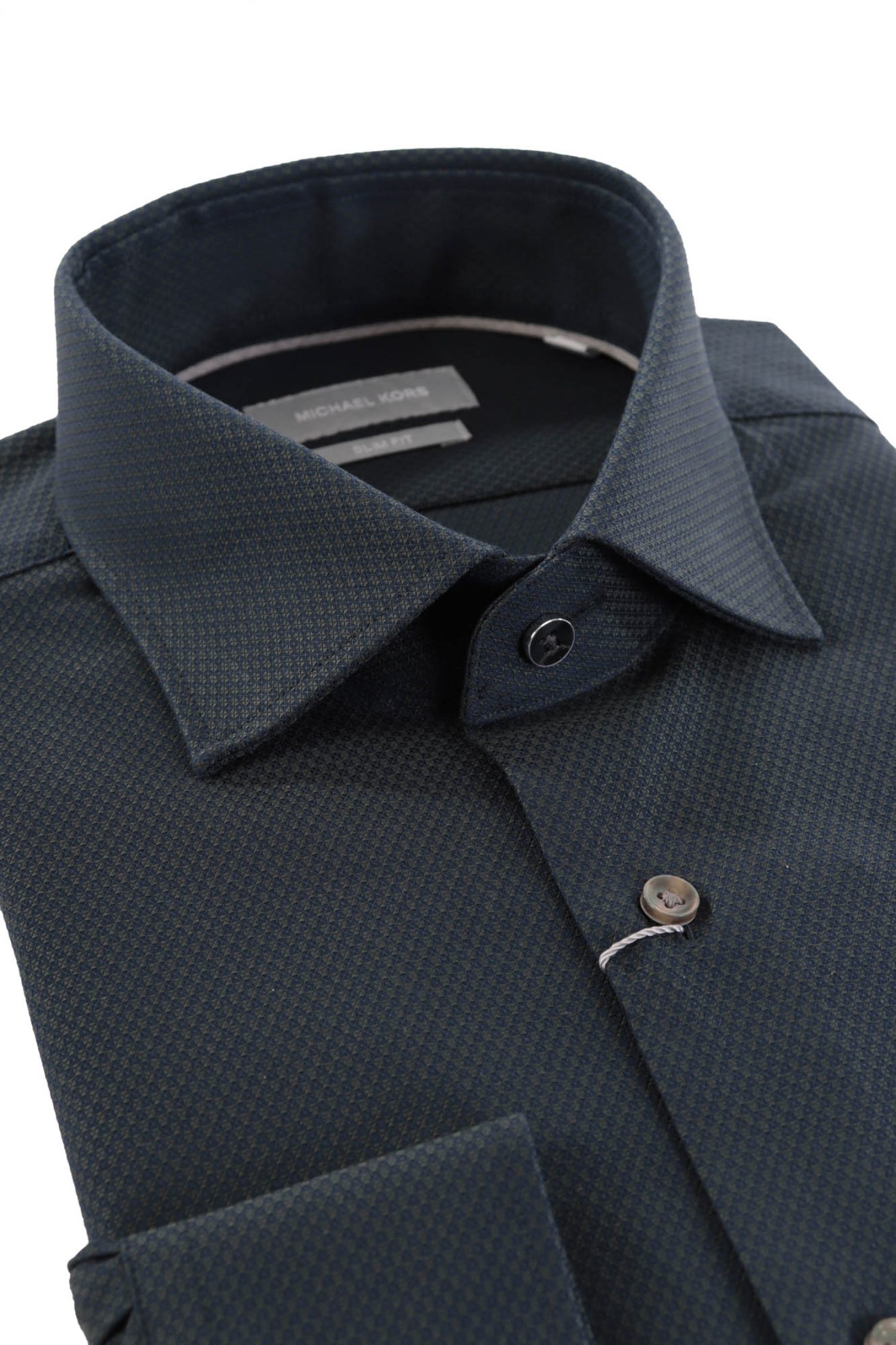 MICHAEL KORS ΠΟΥΚΑΜΙΣΟ DOBBY SLIM FIT STRETCH ΠΡΑΣΙΝΟ φωτογραφία