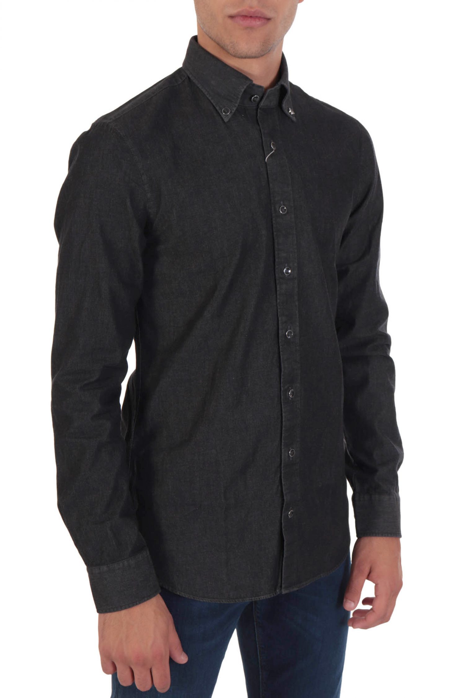 MICHAEL KORS ΠΟΥΚΑΜΙΣΟ BUTTON DOWN JEANS SLIM FIT ΓΚΡΙ φωτογραφία