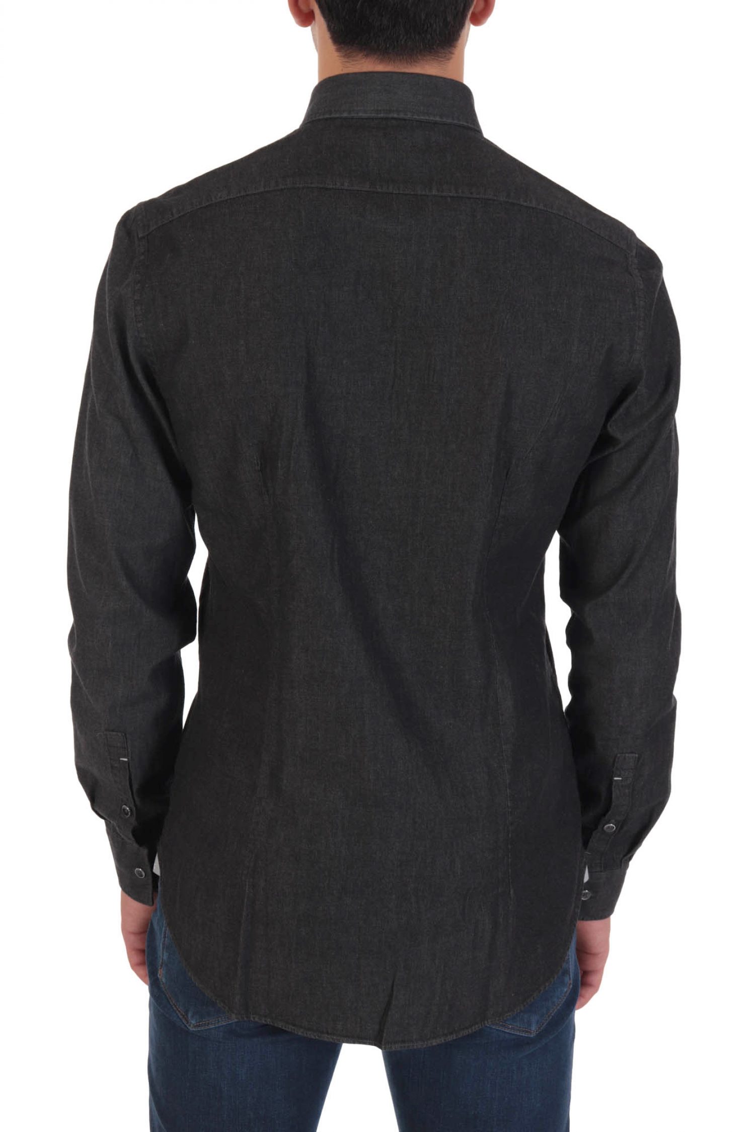 MICHAEL KORS ΠΟΥΚΑΜΙΣΟ BUTTON DOWN JEANS SLIM FIT ΓΚΡΙ φωτογραφία