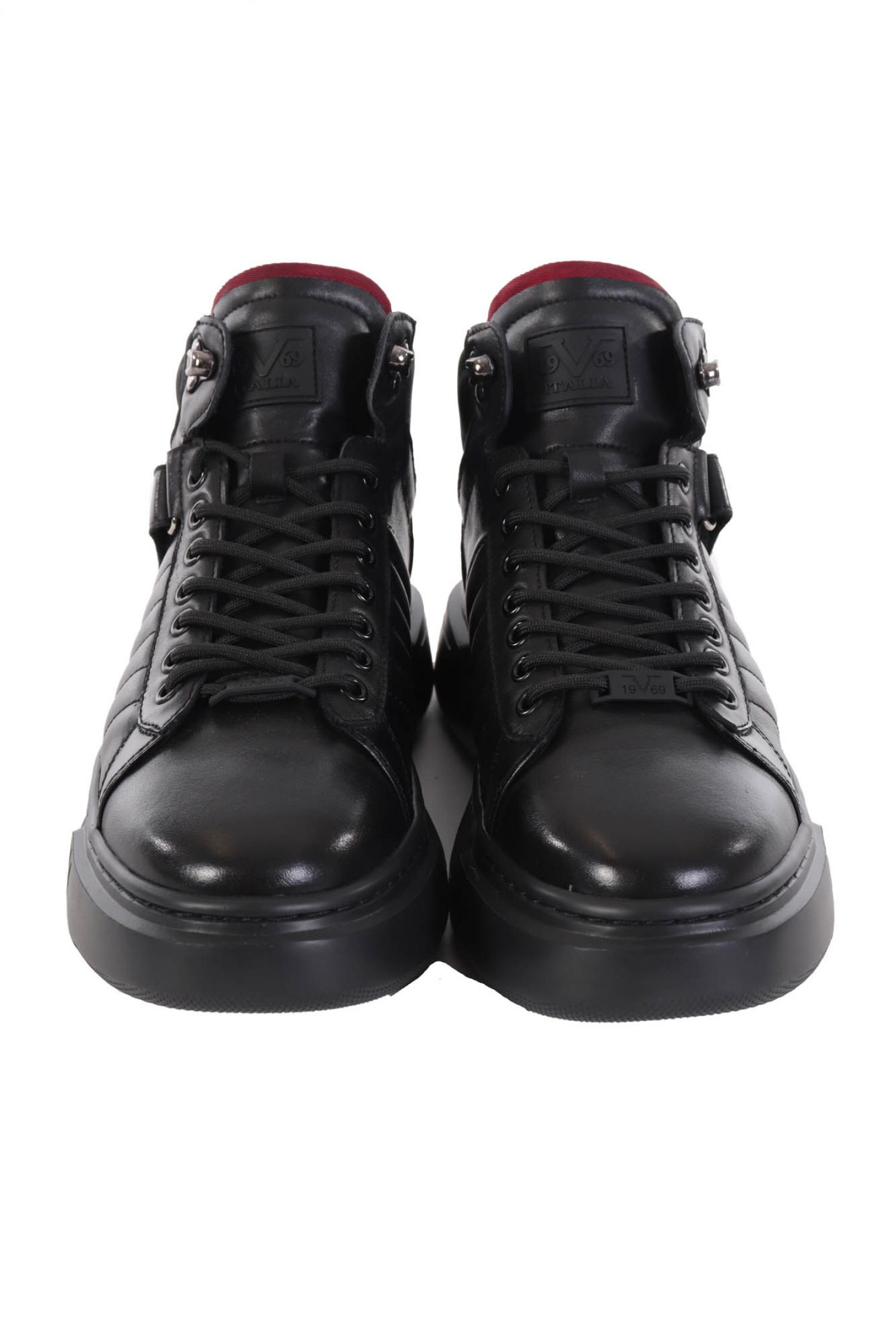 V 19.69 ΠΑΠΟΥΤΣΙ ΜΠΟΤΑΚΙ SNEAKERS ΜΑΥΡΟ-ΚΟΚΚΙΝΟ