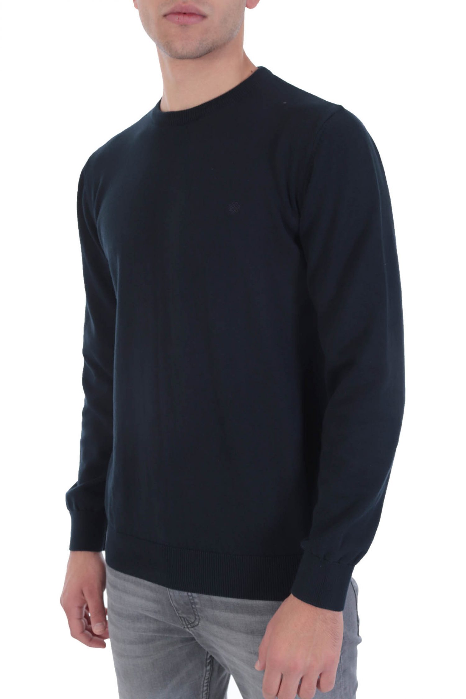 DORS ΠΛΕΚΤΟ CREWNECK ΜΠΛΕ