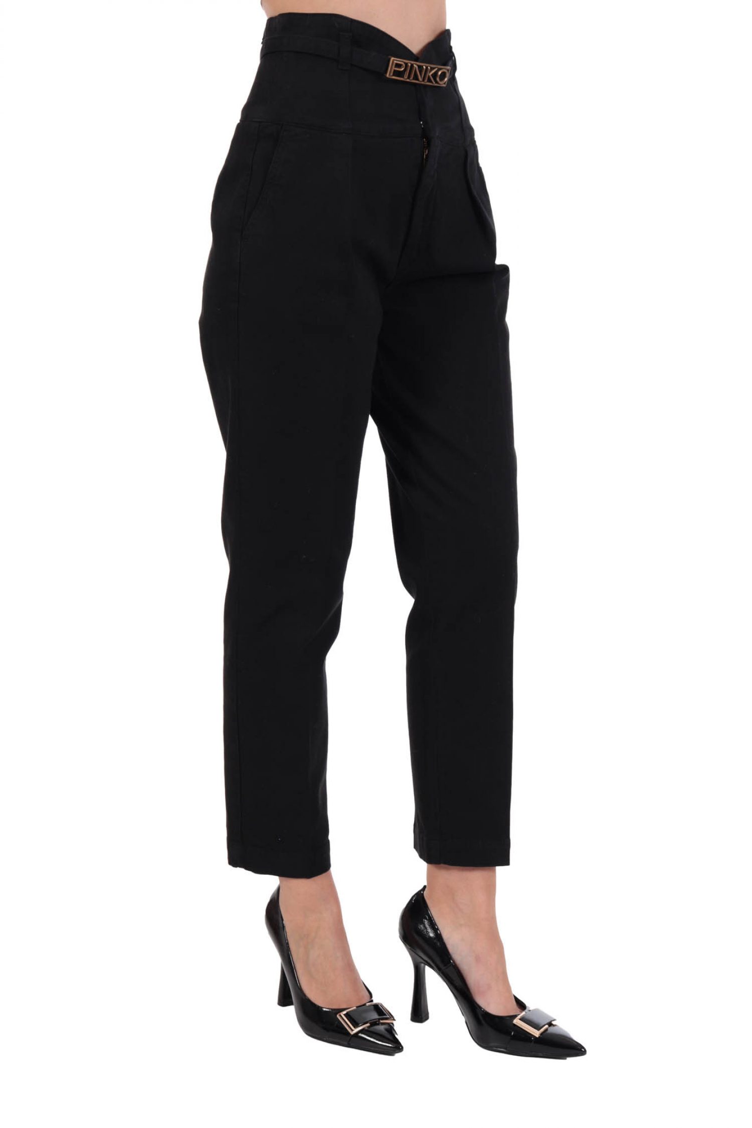 PINKO ΠΑΝΤΕΛΟΝΙ ARIEL 32 ΨΗΛΟΜΕΣΟ ΖΩΝΗ ΜΑΥΡΟ φωτογραφία