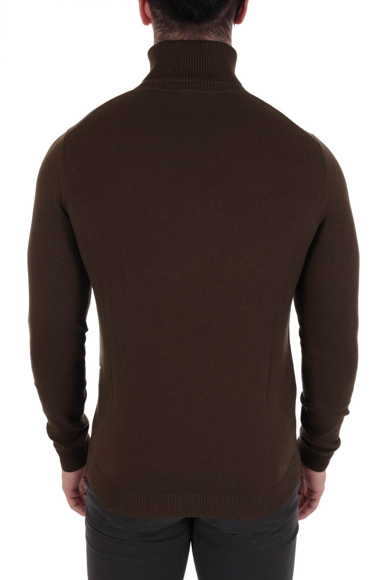 HUGO ΠΛΕΚΤΟ ROLLNECK SISO ΧΑΚΙ φωτογραφία