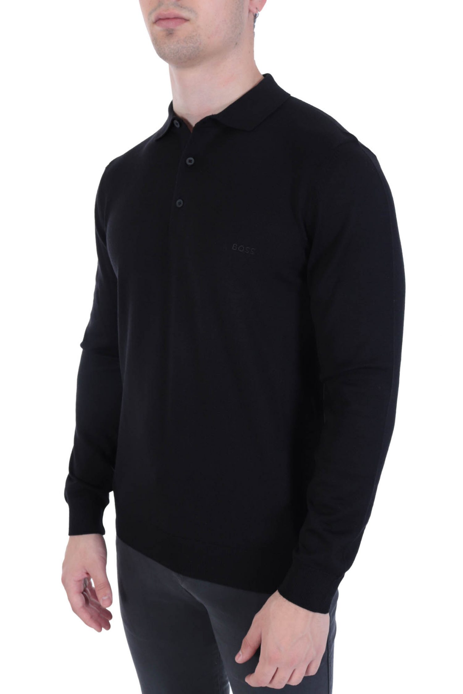 BOSS POLO ΠΛΕΚΤΟ BONO-L ΜΑΥΡΟ φωτογραφία