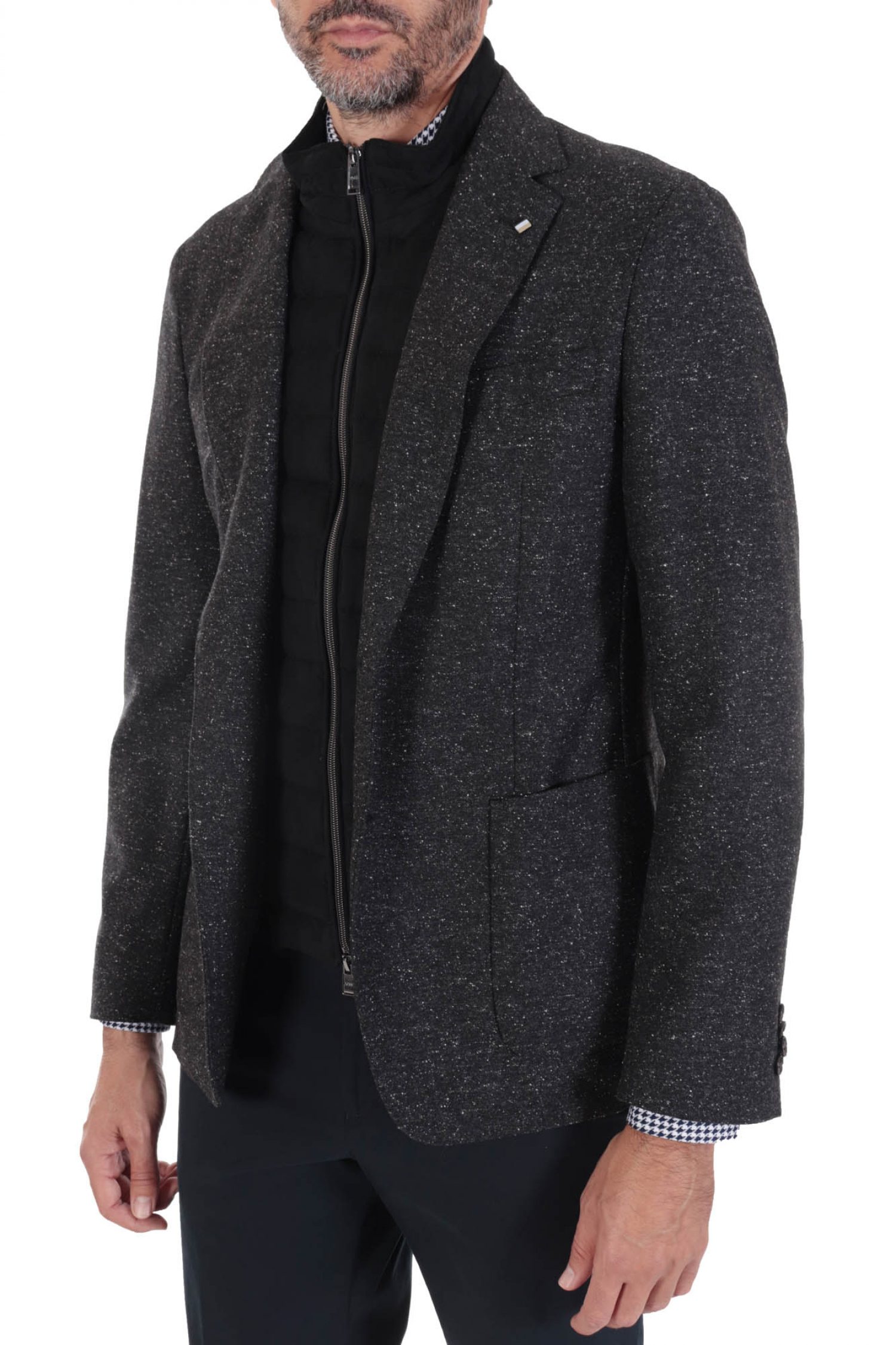 BOSS ΣΑΚΑΚΙ ΑΠΟΣΠΩΜΕΝΟΣ ΘΩΡΑΚΑΣ SLIM FIT C-HANRY-BIB-A-224 ΜΑΥΡΟ