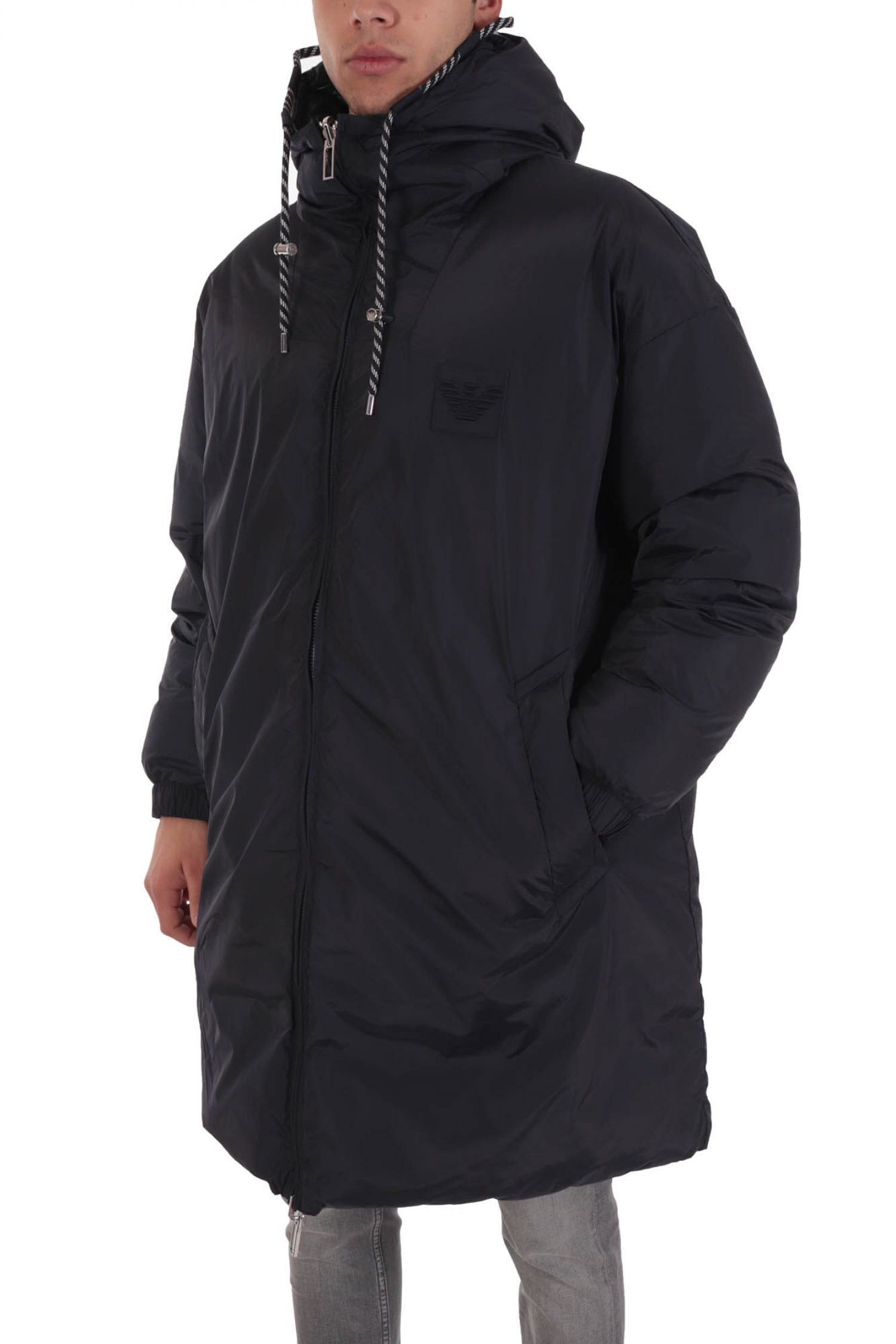 EMPORIO ARMANI ΜΠΟΥΦΑΝ ΦΟΥΣΚΩΤΟ REVERSIBLE ΚΟΥΚΟΥΛΑ ΜΠΛΕ-ΠΡΑΣΙΝΟ