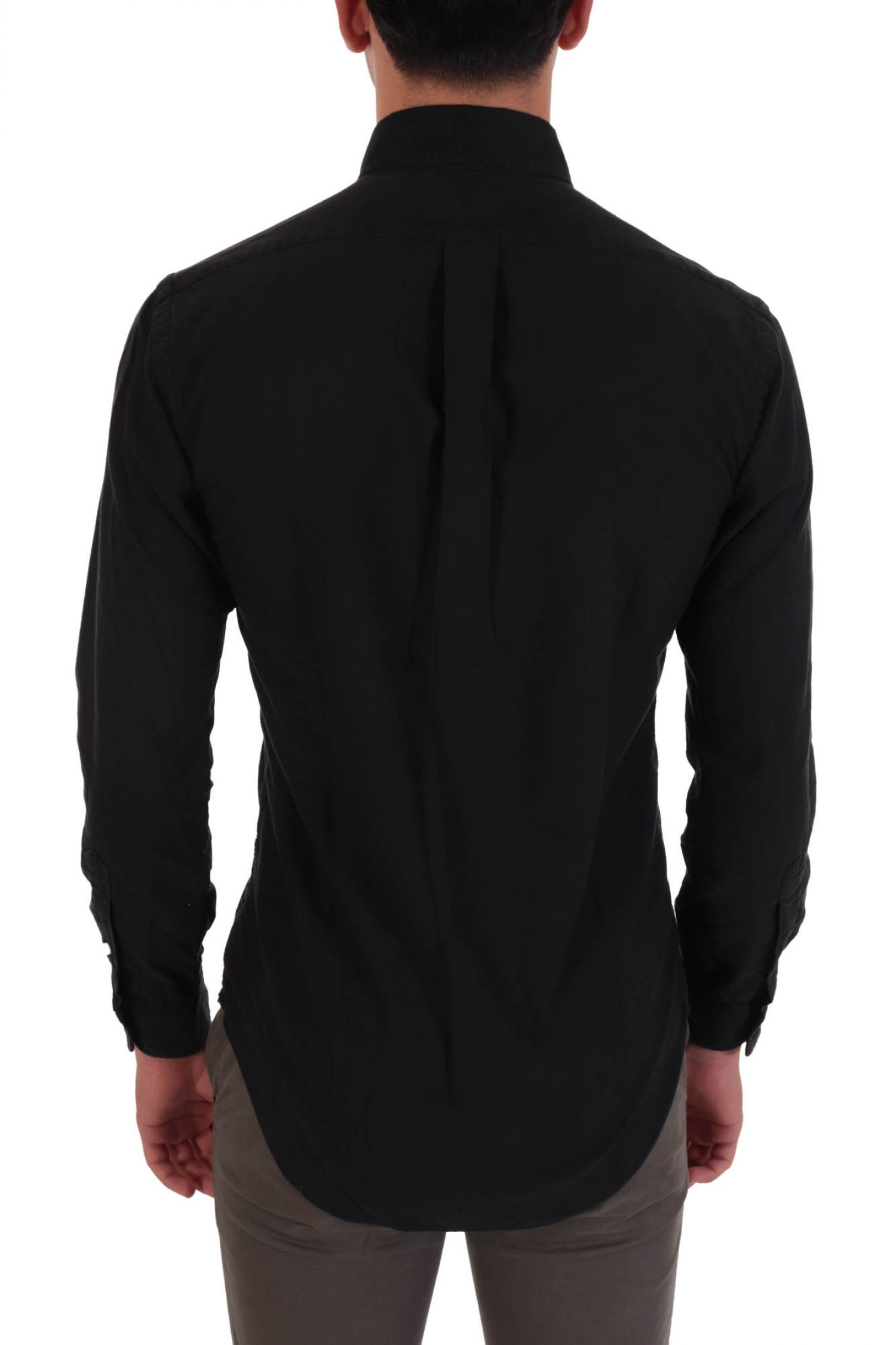 RALPH LAUREN ΠΟΥΚΑΜΙΣΟ CUSTOM FIT BUTTON DOWN BSR ΜΑΥΡΟ