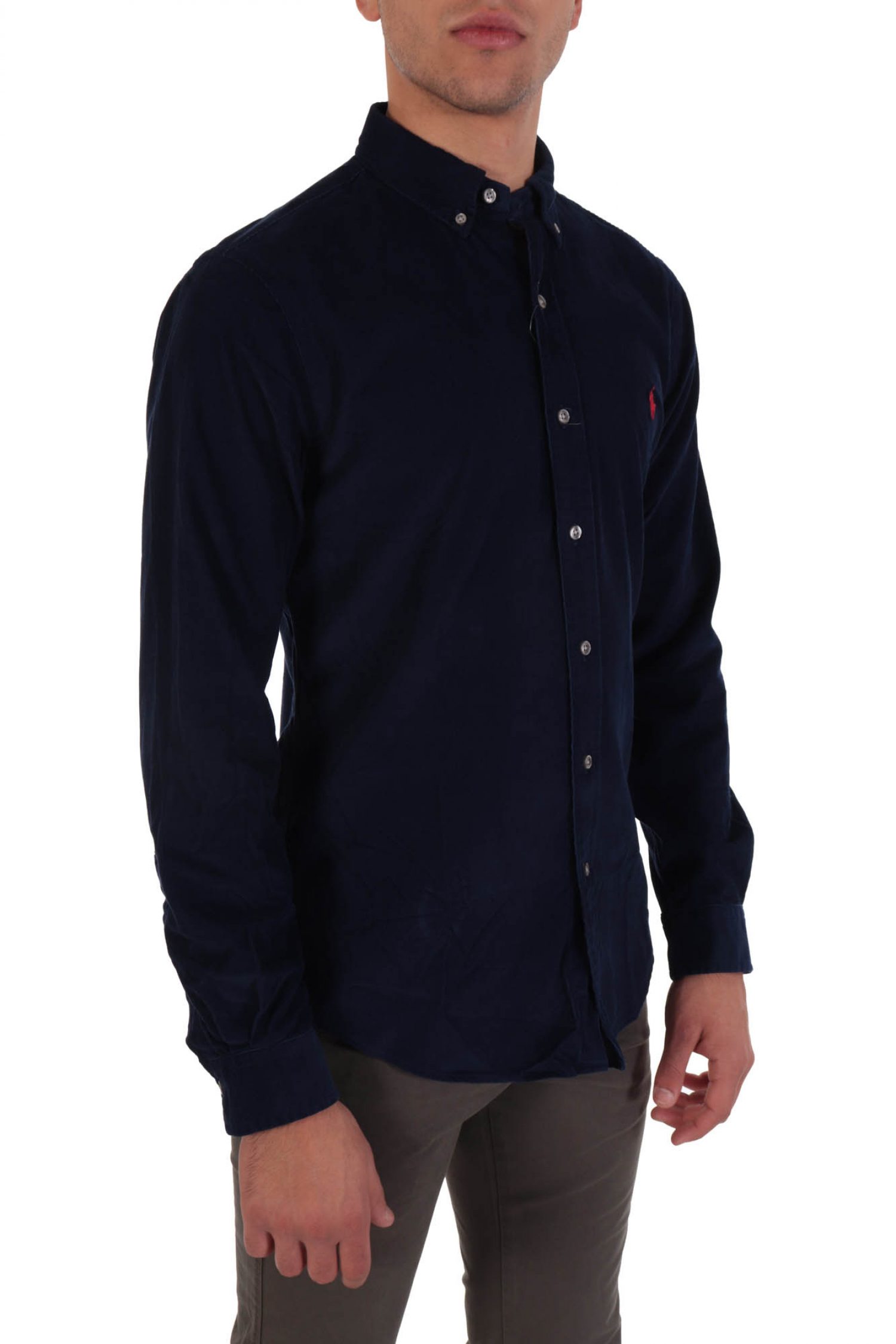 RALPH LAUREN ΠΟΥΚΑΜΙΣΟ SLIM FIT ΚΟΤΛΕ ΜΠΛΕ φωτογραφία