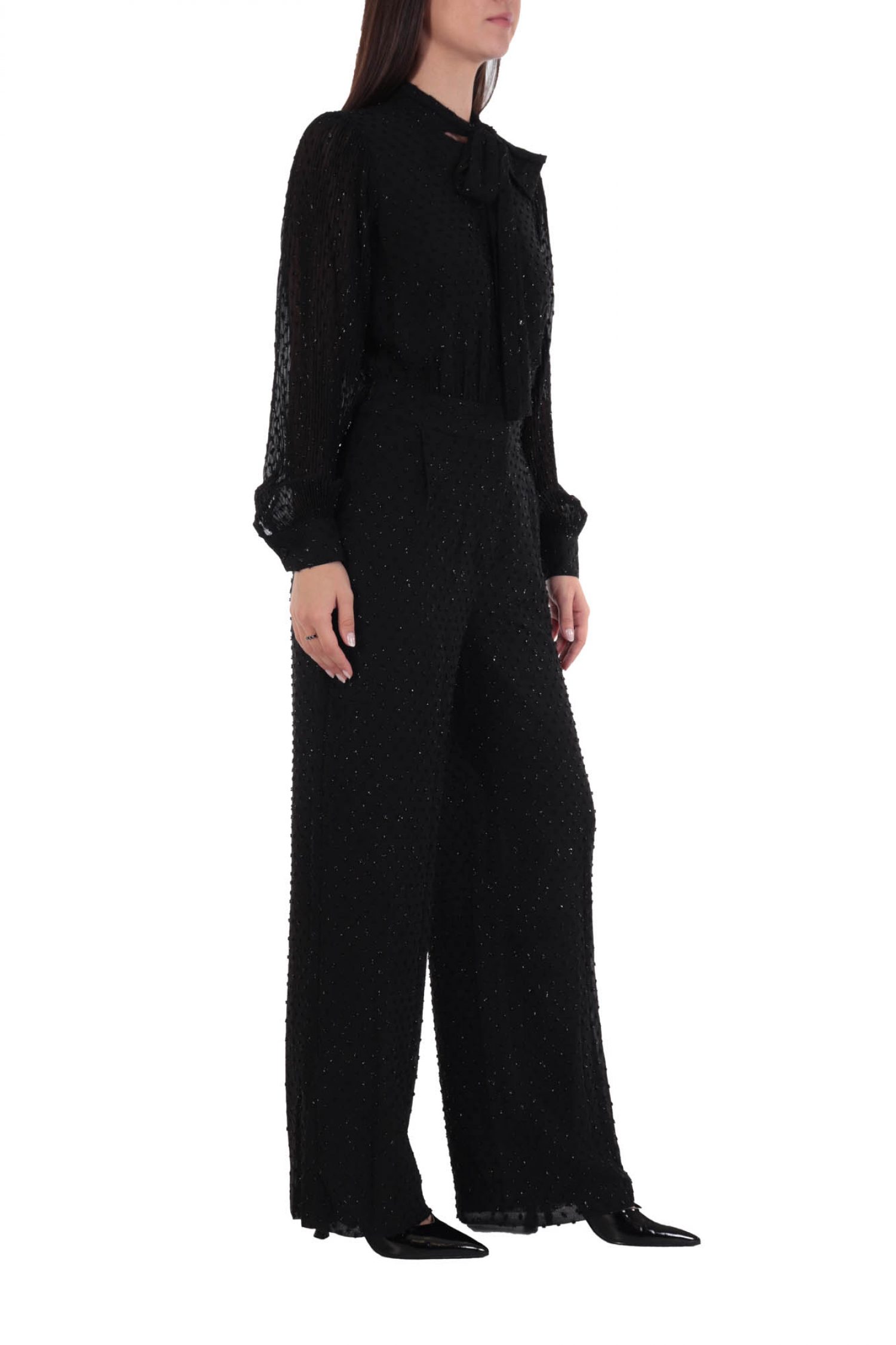 MICHAEL KORS ΟΛΟΣΩΜΗ ΦΟΡΜΑ ΔΕΣΙΜΟ ΛΑΙΜΟ ΠΛΙΣΕ ΜΑΝΙΚΙ ΜΕΤΑΛΙΖΕ ΛΕΠΤΟΜΕΡΕΙΕΣ ΜΑΥΡΟ φωτογραφία