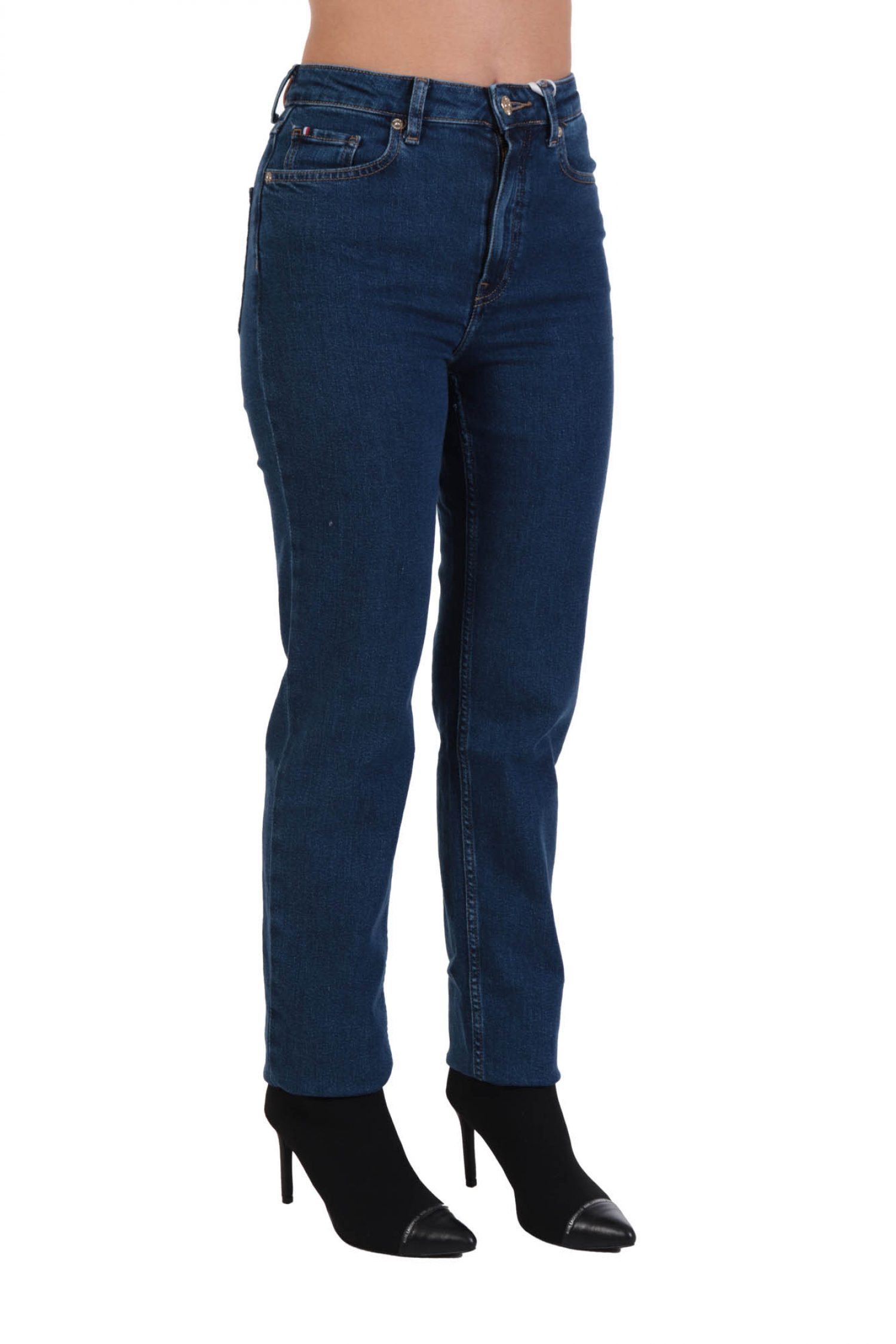 TOMMY HILFIGER ΠΑΝΤΕΛΟΝΙ JEANS NEW CLASSIC STRAIGHT ΨΗΛΟΜΕΣΟ ΜΠΛΕ