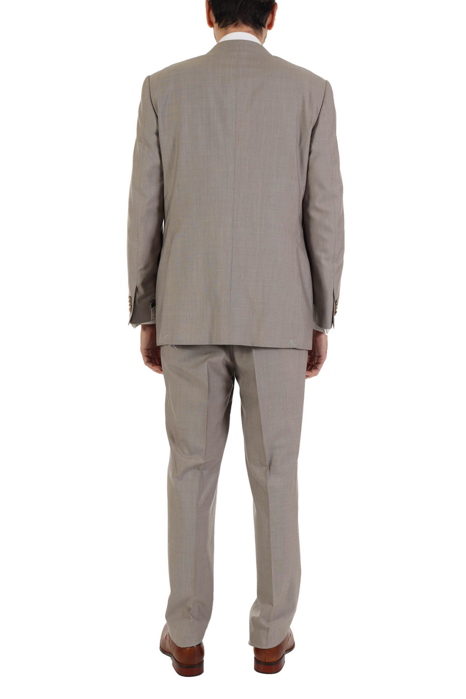 CORNELIANI ΚΟΣΤΟΥΜΙ ΔΙΚΟΥΜΠΟ SUPER 150 ΜΙΚΡΟΣΧΕΔΙΟ ΓΚΡΙ-ΚΑΦΕ