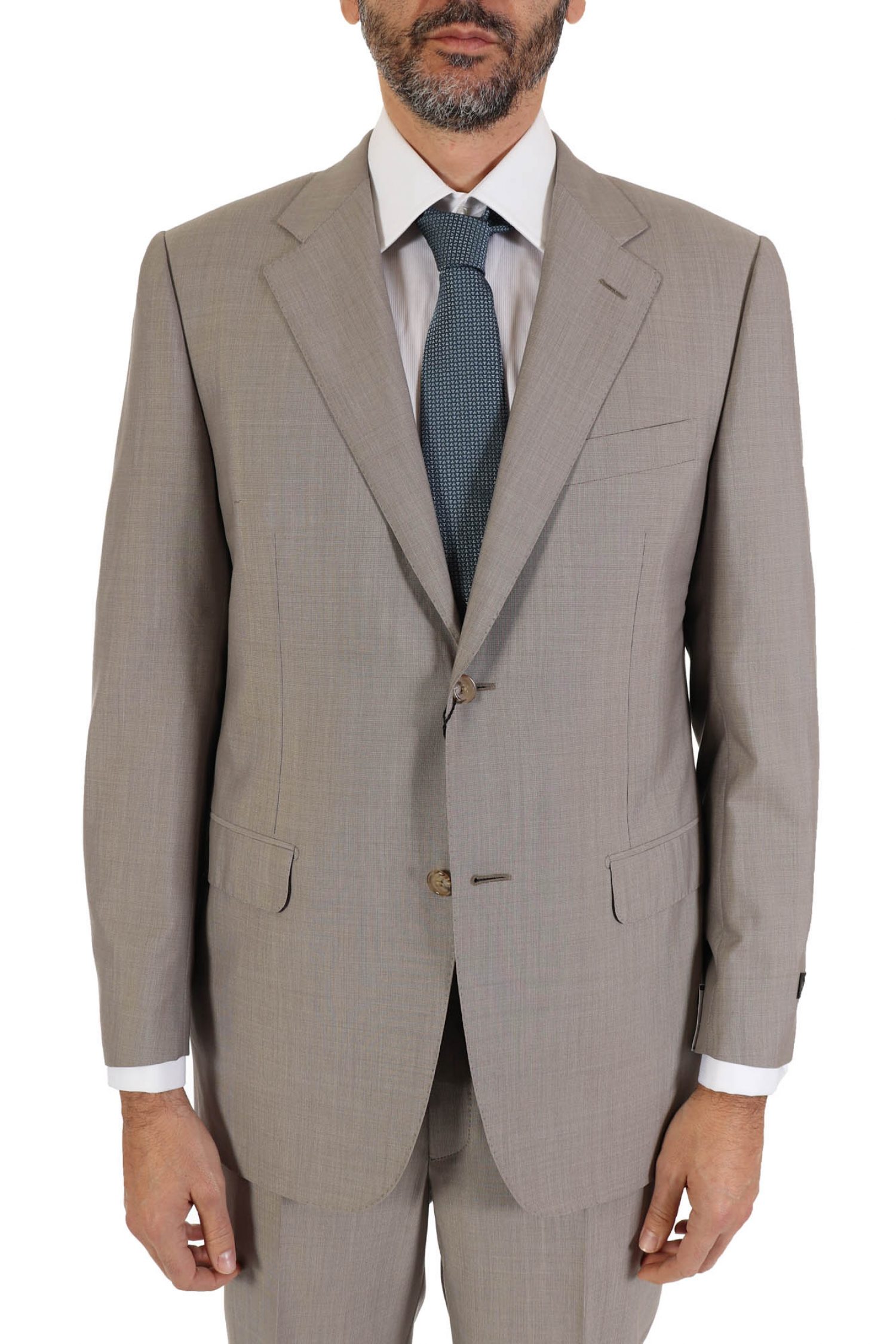 CORNELIANI ΚΟΣΤΟΥΜΙ ΔΙΚΟΥΜΠΟ SUPER 150 ΜΙΚΡΟΣΧΕΔΙΟ ΓΚΡΙ-ΚΑΦΕ