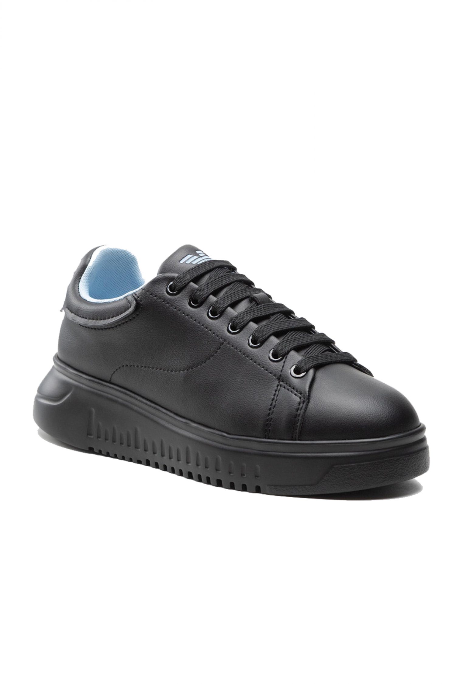 EMPORIO ARMANI ΠΑΠΟΥΤΣΙΑ SNEAKERS WOMAN ΛΟΓΟΤΥΠΟ ΜΑΥΡΟ φωτογραφία