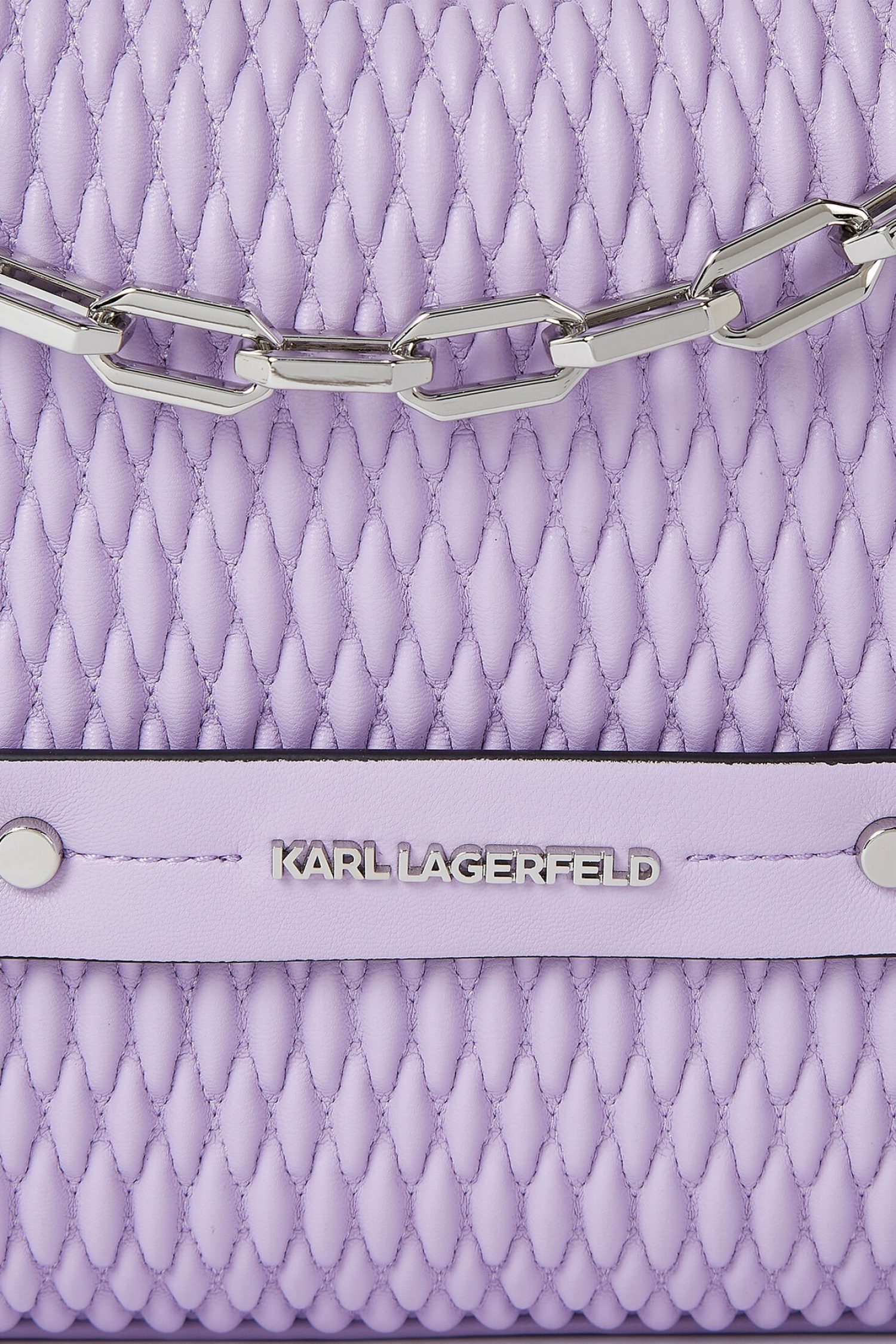 KARL LAGERFELD ΤΣΑΝΤΑ ΩΜΟΥ KUSHION XL QUILTED ΑΛΥΣΙΔΑ ΦΕΡΜΟΥΑΡ ΛΙΛΑ φωτογραφία