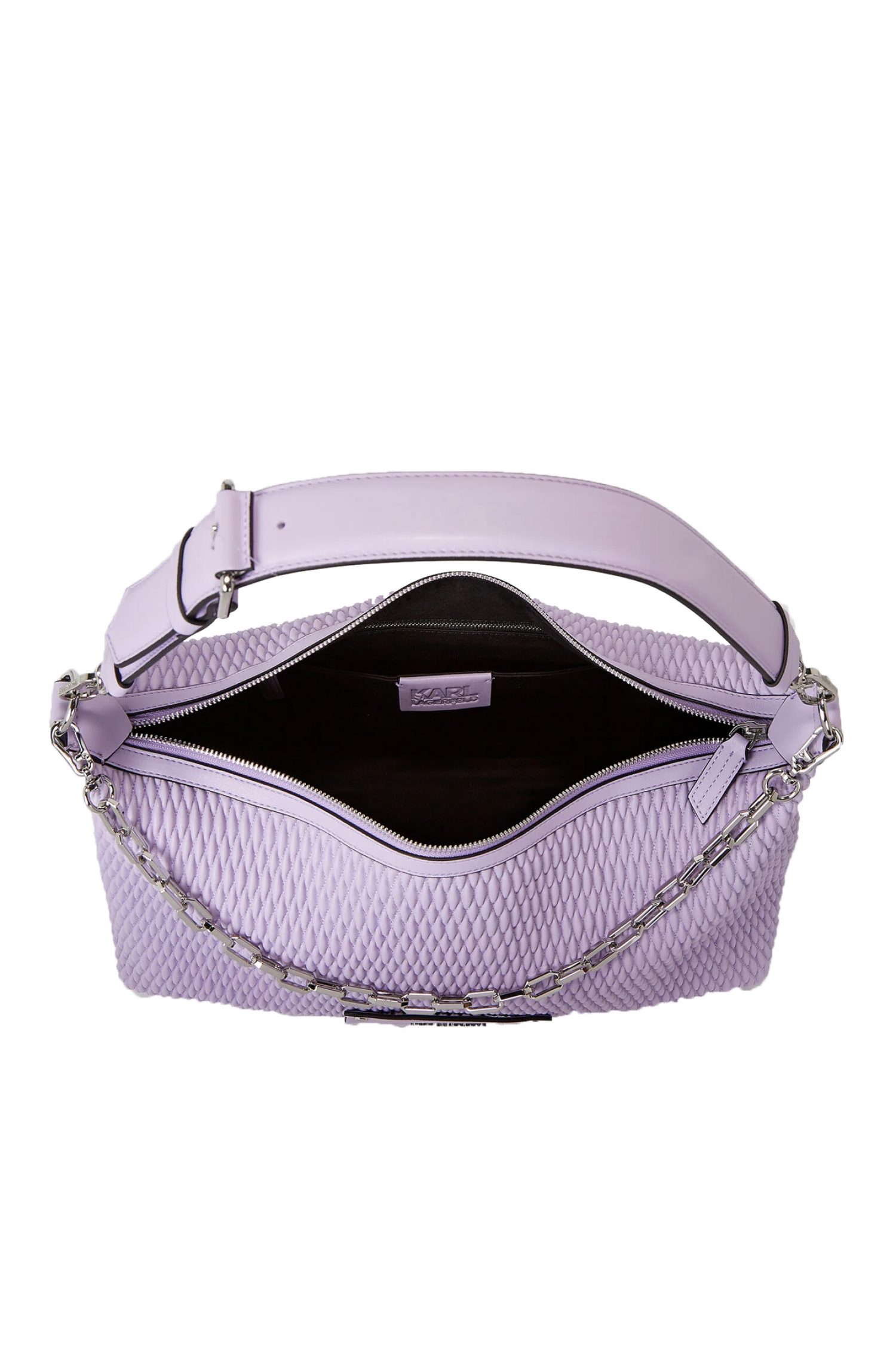 KARL LAGERFELD ΤΣΑΝΤΑ ΩΜΟΥ KUSHION XL QUILTED ΑΛΥΣΙΔΑ ΦΕΡΜΟΥΑΡ ΛΙΛΑ φωτογραφία