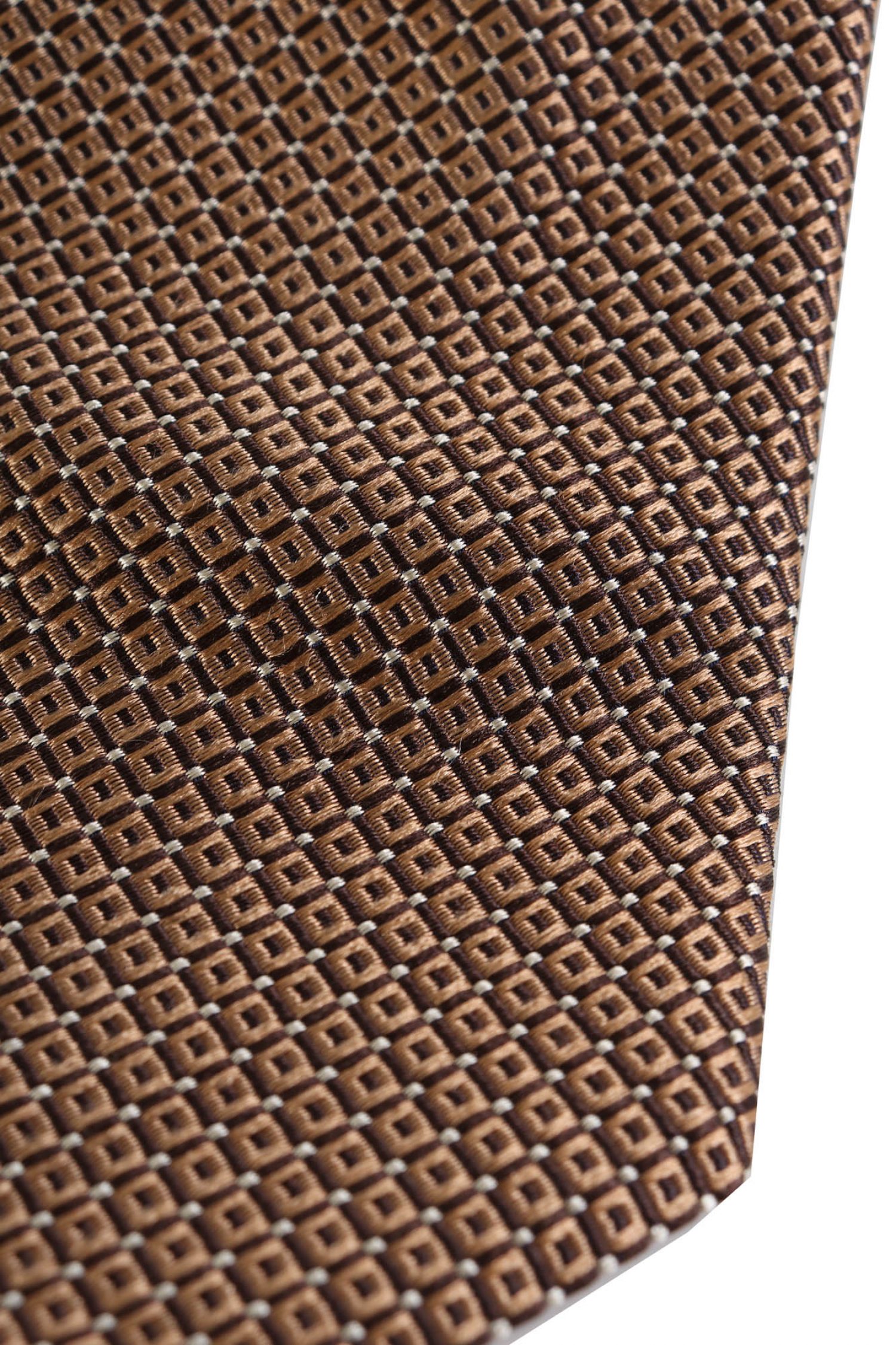 GIORGIO ARMANI ΓΡΑΒΑΤΑ 9CM ΜΙΚΡΟΣΧΕΔΙΟ ΜΠΡΟΝΖΕ