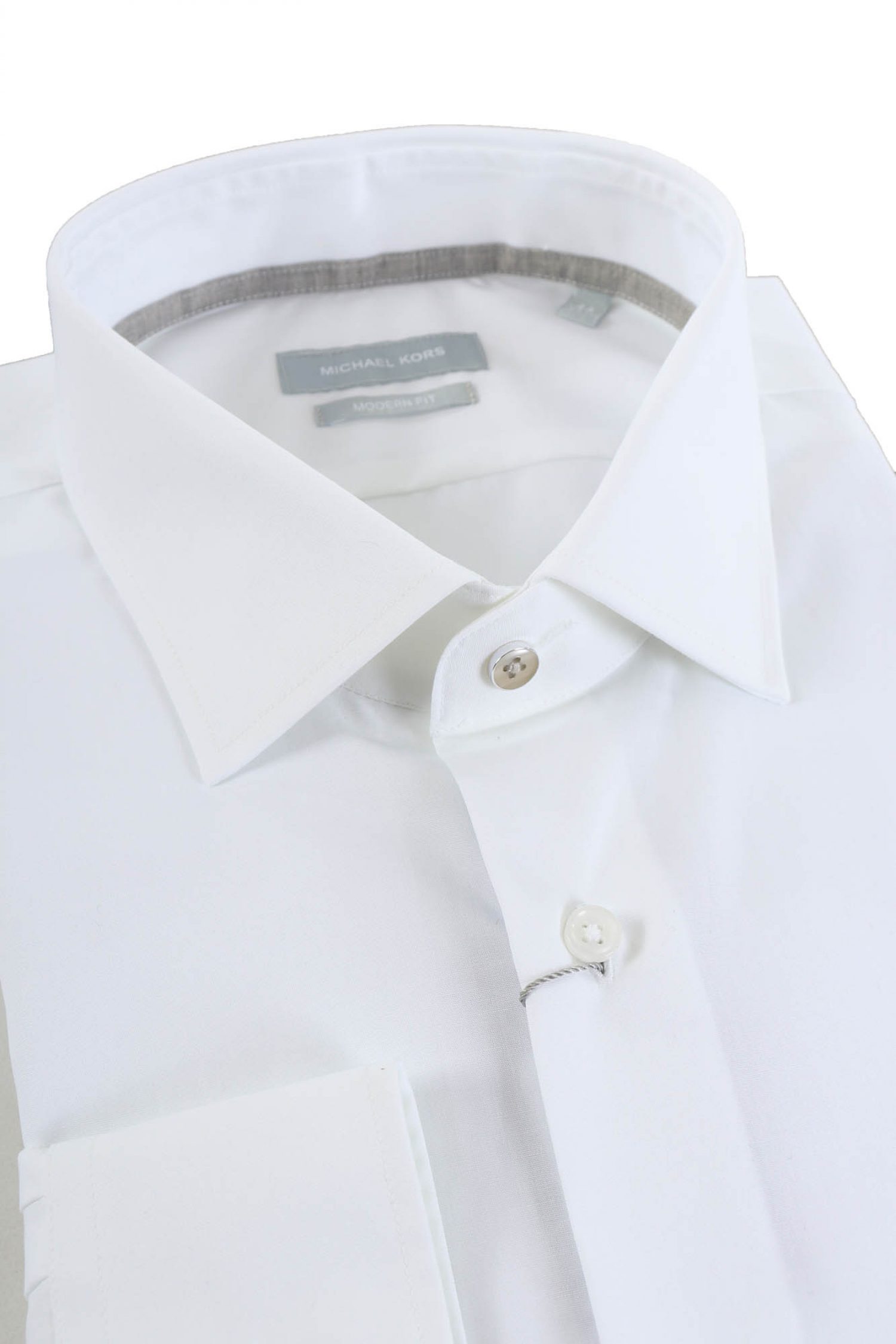 MICHAEL KORS ΠΟΥΚΑΜΙΣΟ MODERN FIT STRETCH ΛΕΥΚΟ