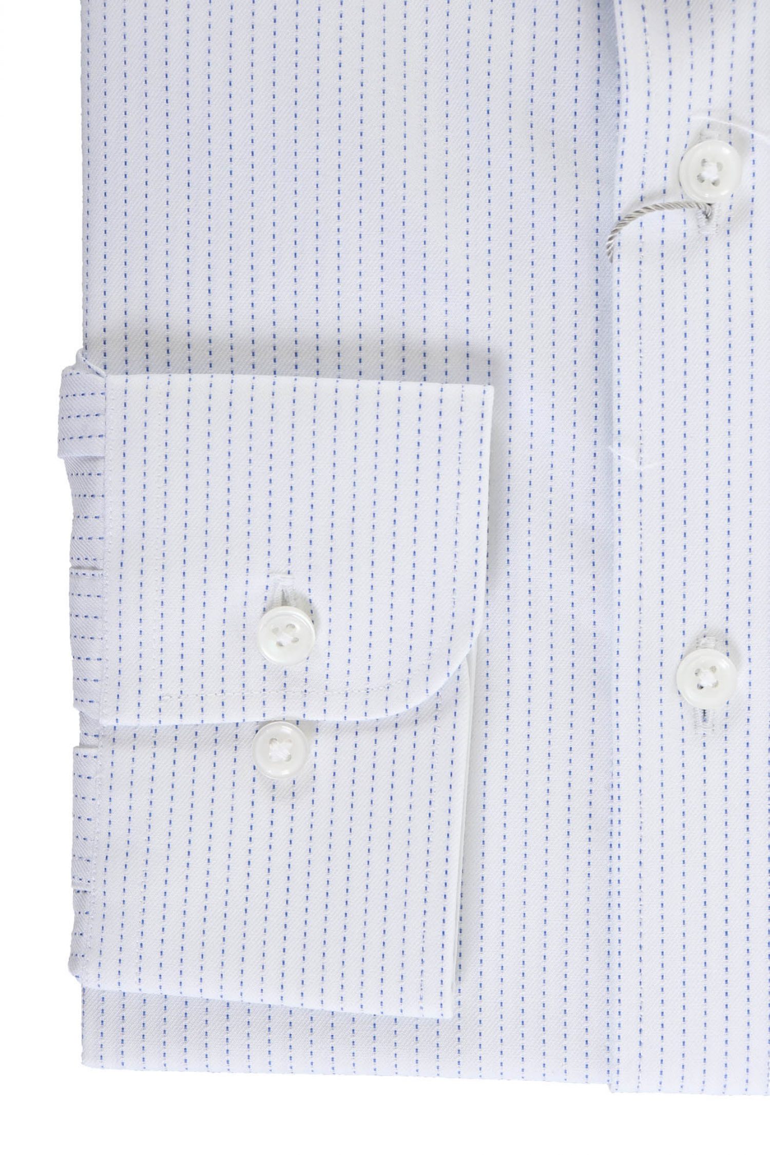 MICHAEL KORS ΠΟΥΚΑΜΙΣΟ ΡΙΓΕ MODERN FIT STRETCH ΛΕΥΚΟ-ΜΠΛΕ φωτογραφία