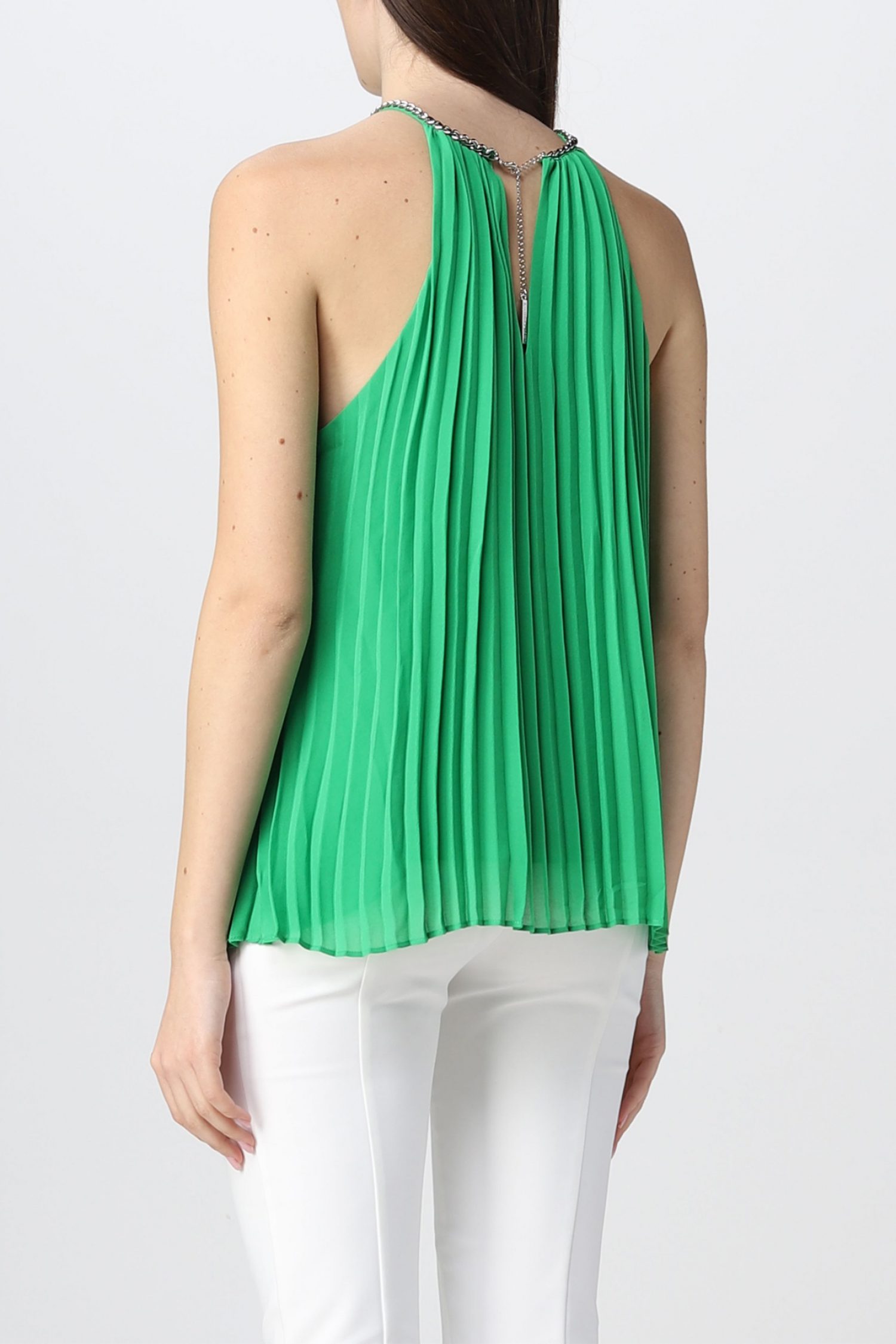 MICHAEL KORS TOP ΠΑΡΤΟΙ ΩΜΟΙ ΑΛΥΣΙΔΑ ΠΛΙΣΕ ΠΡΑΣΙΝΟ φωτογραφία