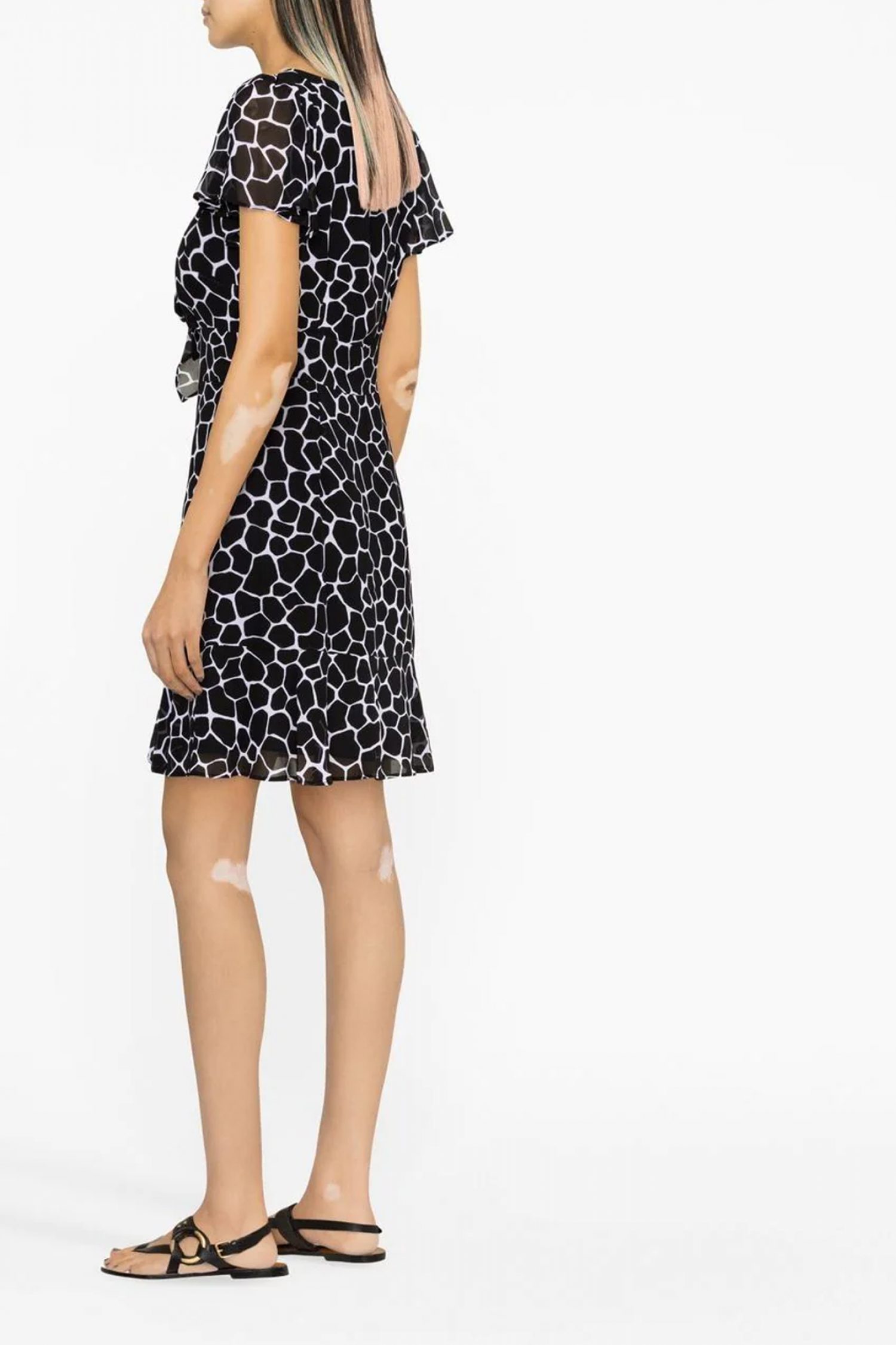 MICHAEL KORS ΦΟΡΕΜΑ ΔΕΣΙΜΟ ΜΠΟΥΣΤΟ ΒΟΛΑΝ ΤΕΛΕΙΩΜΑ ΜΑΥΡΟ/ΛΕΥΚΟ