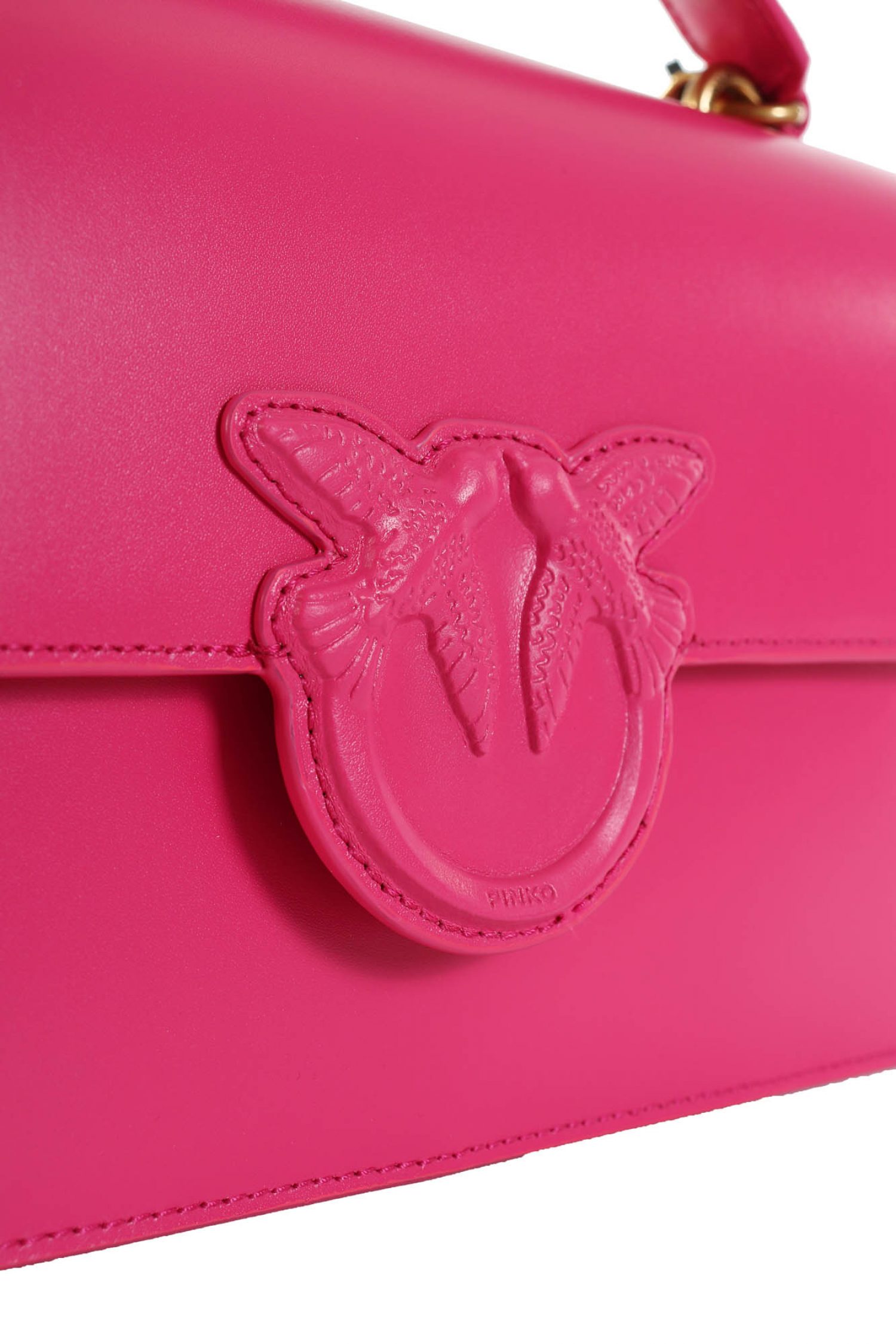 PINKO ΤΣΑΝΤΑ ΧΕΙΡΟΣ/ΩΜΟΥ LOVE ONE CLASSIC LIGHT VITELLO SPAZZOLATO ΦΟΥΞΙΑ