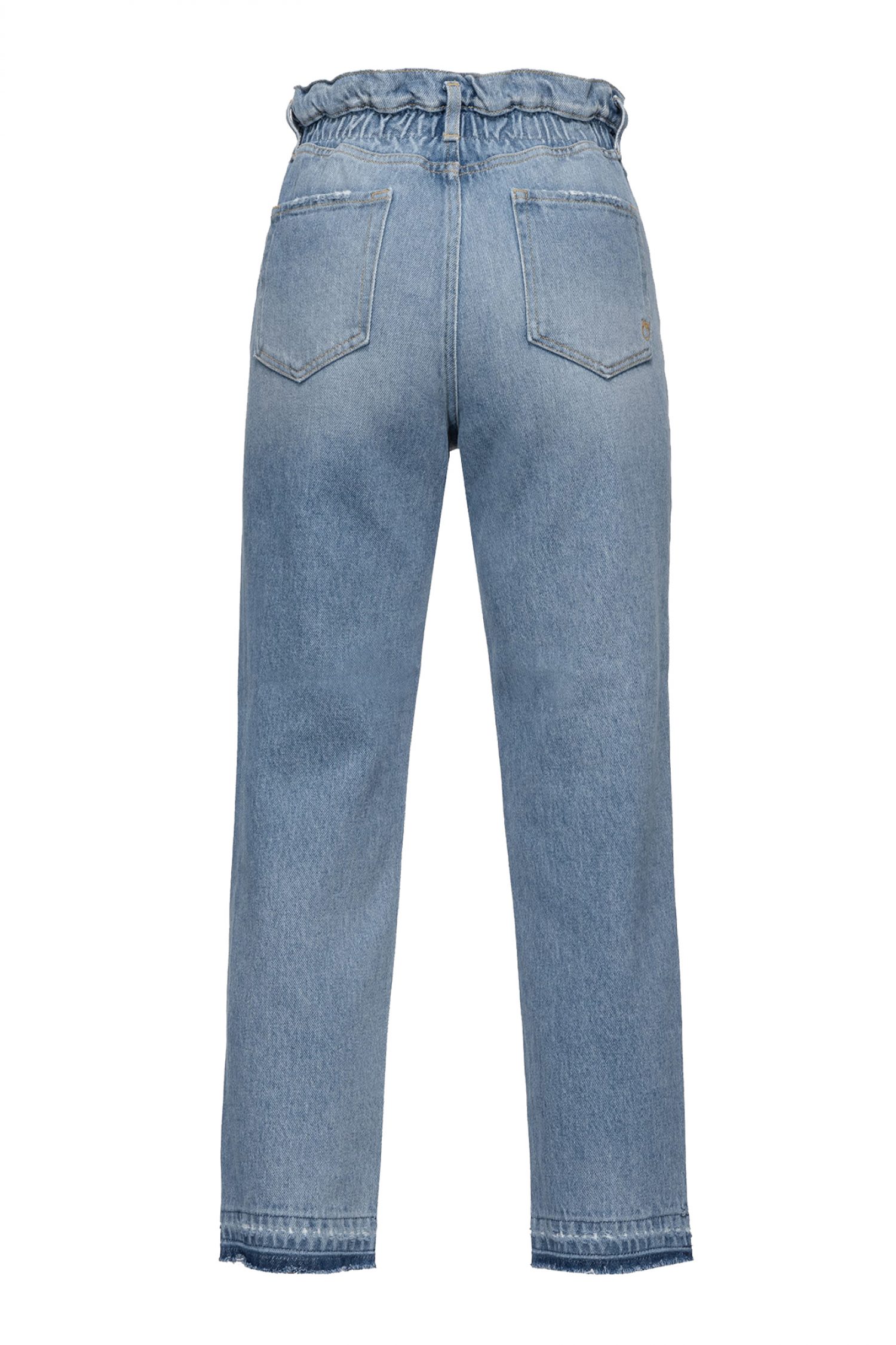 PINKO ΠΑΝΤΕΛΟΝI JEANS FLEXI MADDIE MOM ΣΟΥΡΑ ΜΕΣΗ ΖΩΝΗ ΞΕΦΤΙΑ ΜΠΛΕ