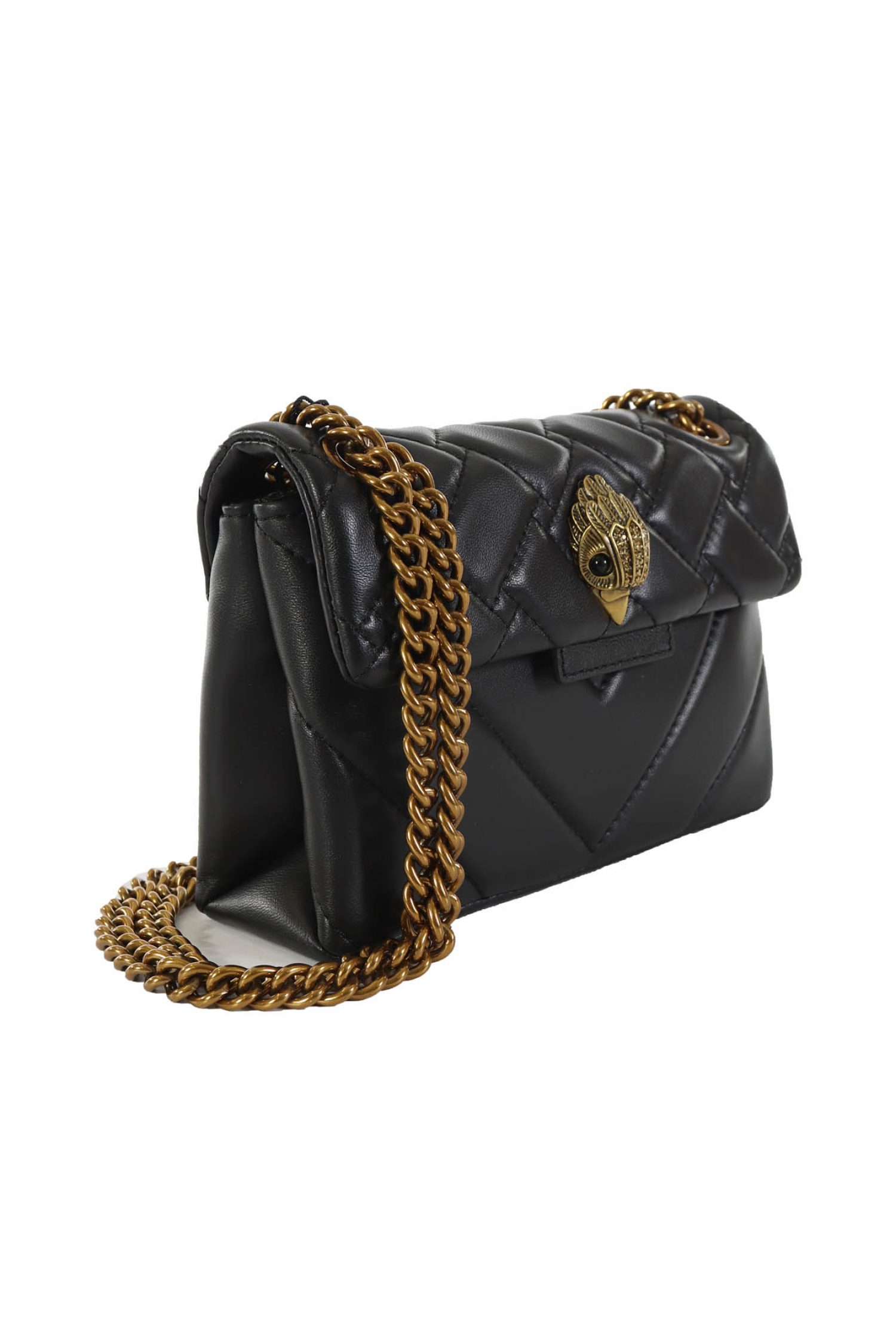 KURT GEIGER ΤΣΑΝΤΑΚΙ MINI CROSSBODY/ΩΜΟΥ ΚΑΠΙΤΟΝΕ ΜΕ ΑΛΥΣΙΔΑ ΜΑΥΡΟ