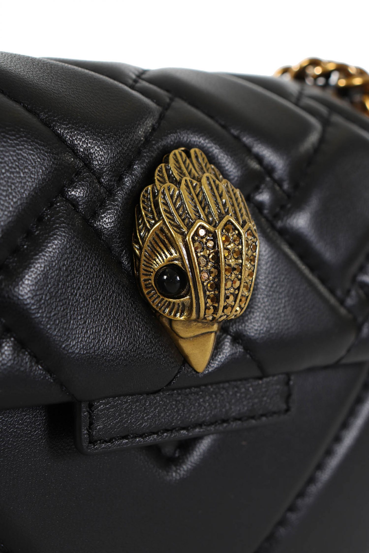 KURT GEIGER ΤΣΑΝΤΑΚΙ MINI CROSSBODY/ΩΜΟΥ ΚΑΠΙΤΟΝΕ ΜΕ ΑΛΥΣΙΔΑ ΜΑΥΡΟ