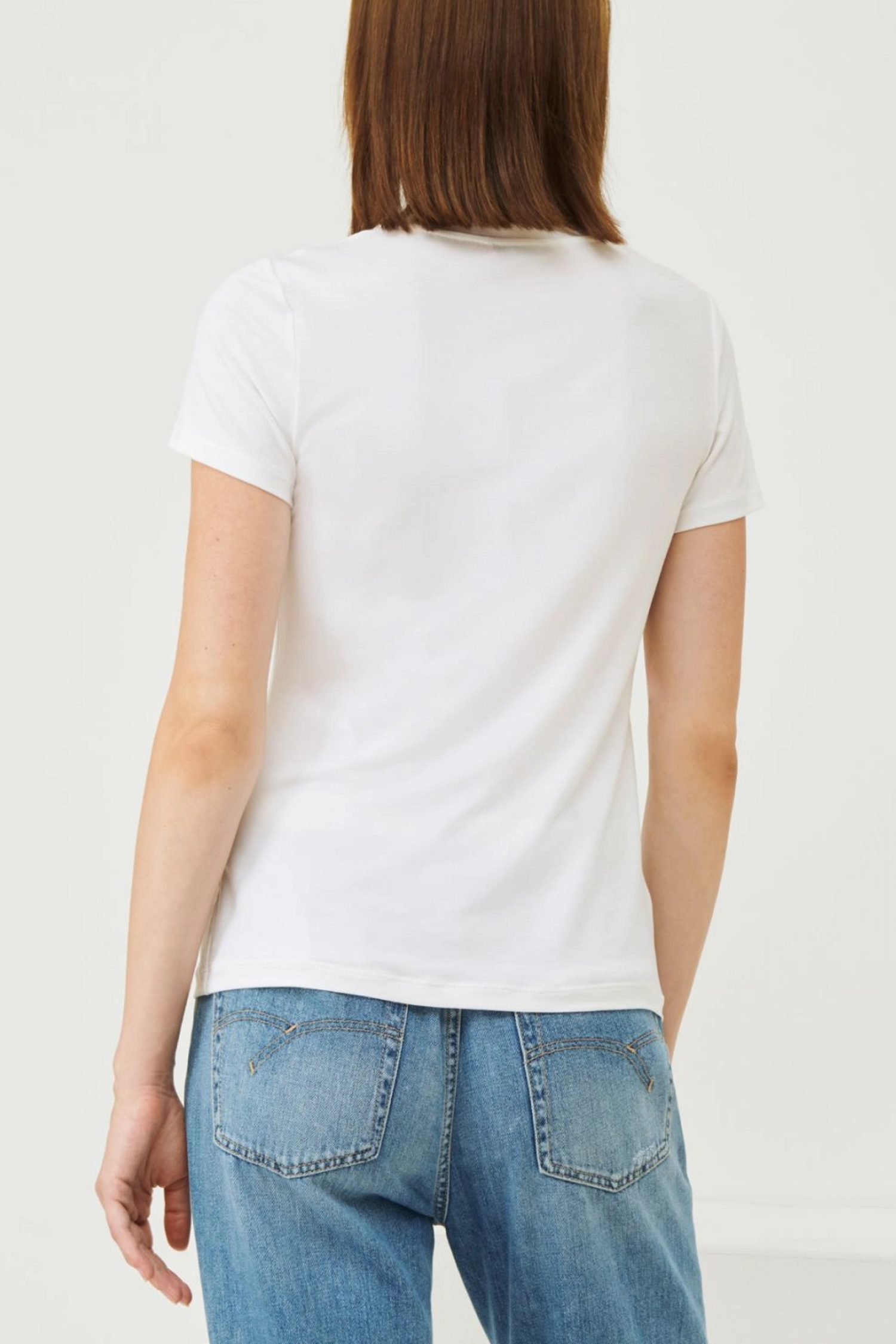 MARELLA T-SHIRT BAMBY ΛΑΙΜΟΚΟΨΗ ΚΟΜΠΟΣ ΛΕΥΚΟ φωτογραφία