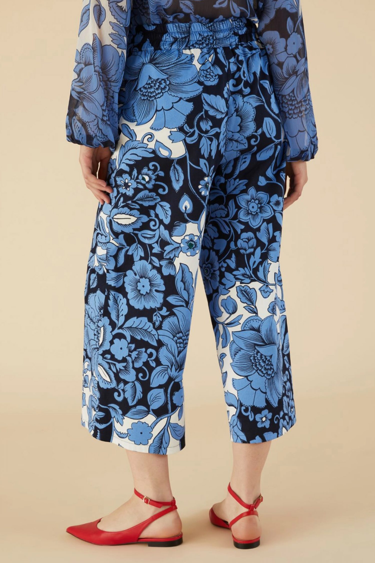 MARELLA EMME ΠΑΝΤΕΛΟΝΑ CROPPED PORDOI ΛΟΥΛΟΥΔΙΑ ΜΠΛΕ φωτογραφία