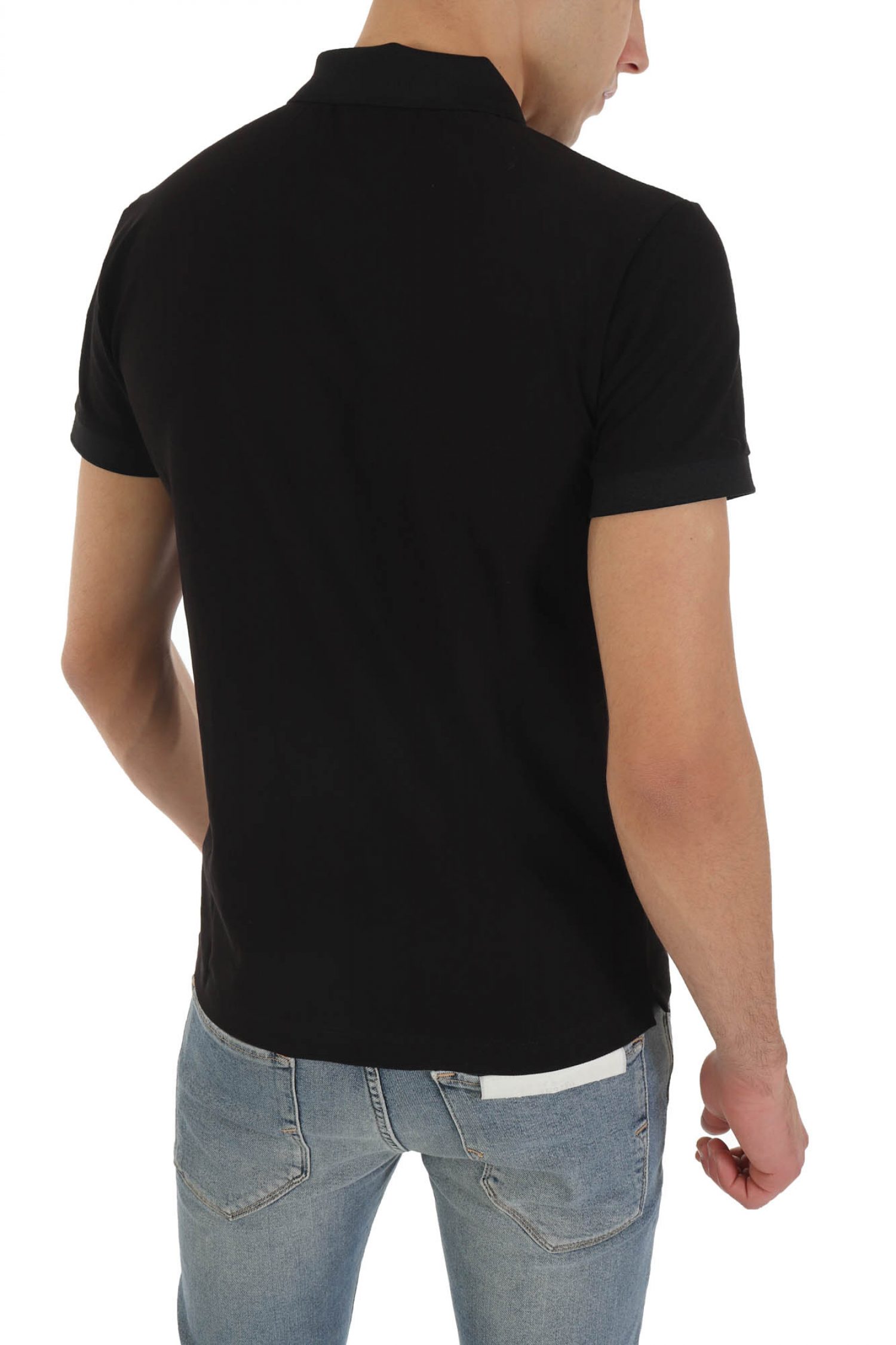 ARMANI 7 POLO LOGO ΜΑΥΡΟ-ΧΡΥΣΟ