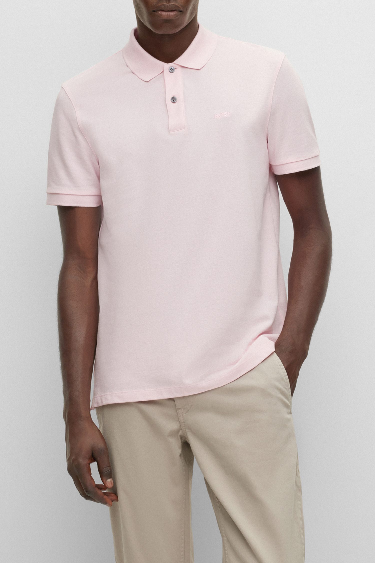 BOSS POLO PALLAS ΡΟΖ φωτογραφία