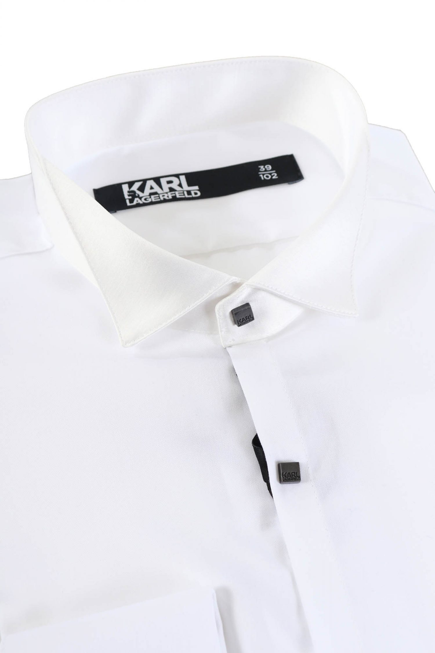 KARL LAGERFELD ΠΟΥΚΑΜΙΣΟ ΜΑΝΙΚΕΤΟΚΟΥΜΠΟ EASY CARE ΛΕΥΚΟ φωτογραφία