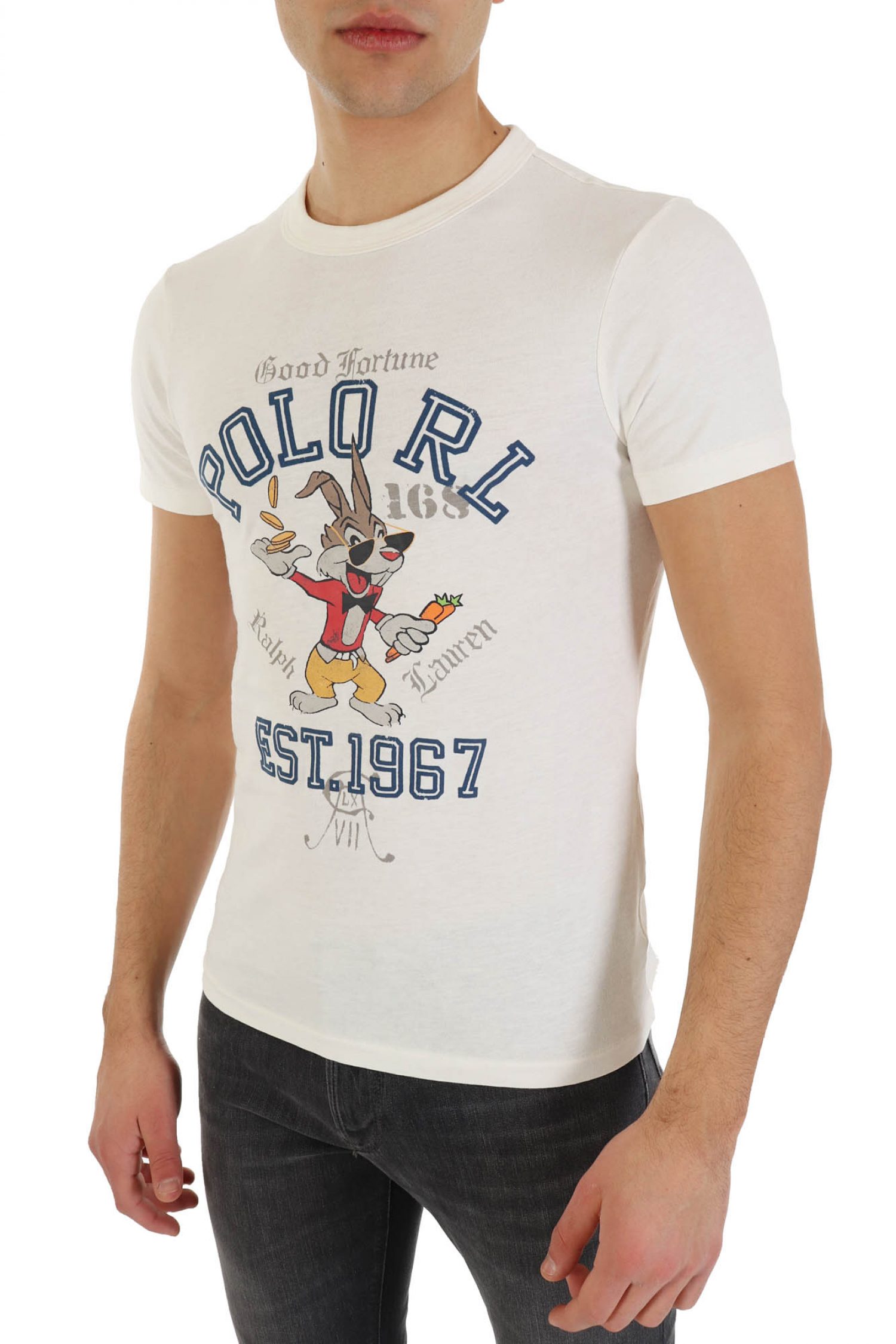 RALPH LAUREN T- SHIRT LOGO BUNNY ΥΠΟΛΕΥΚΟ φωτογραφία