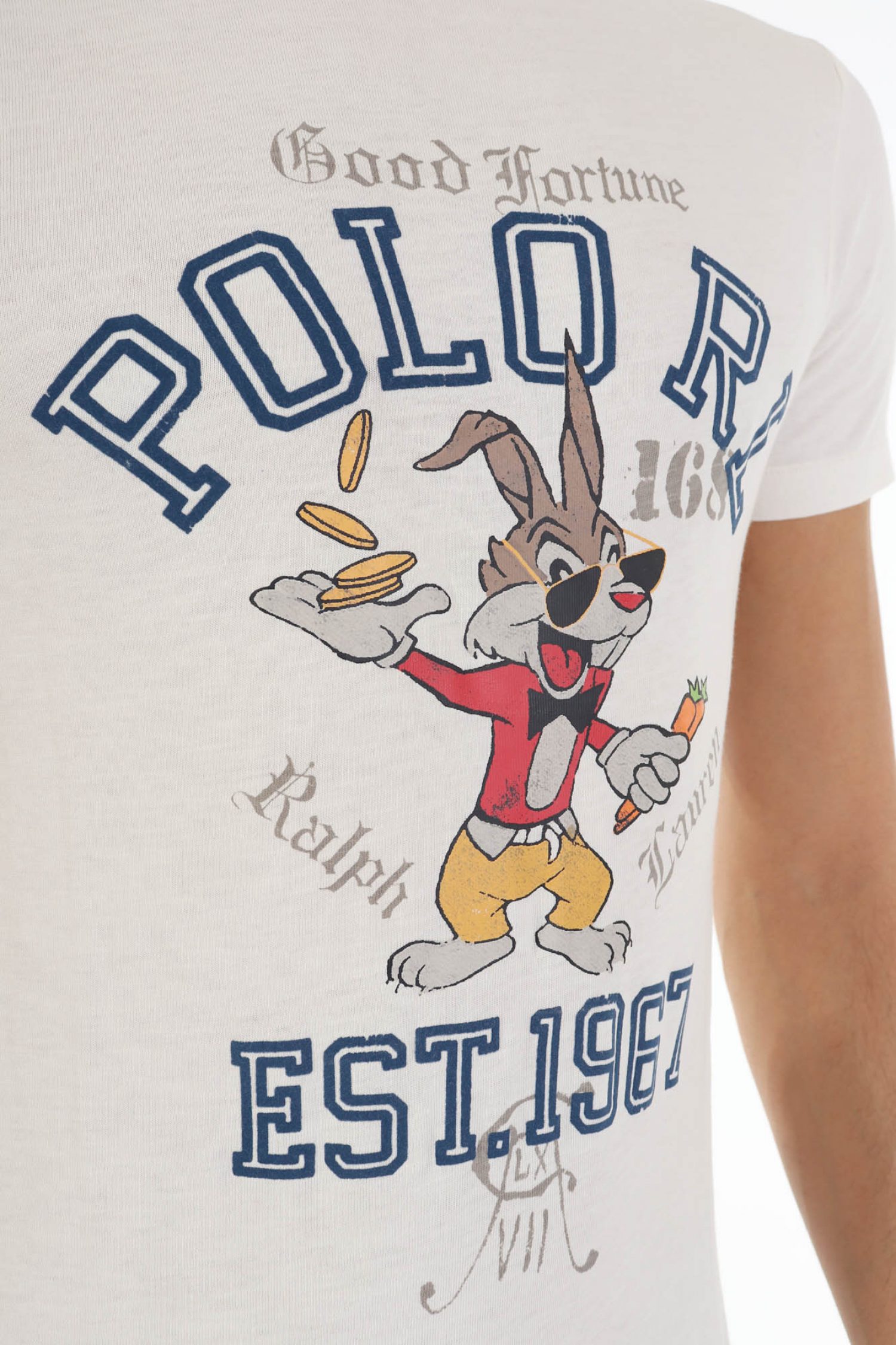 RALPH LAUREN T- SHIRT LOGO BUNNY ΥΠΟΛΕΥΚΟ φωτογραφία