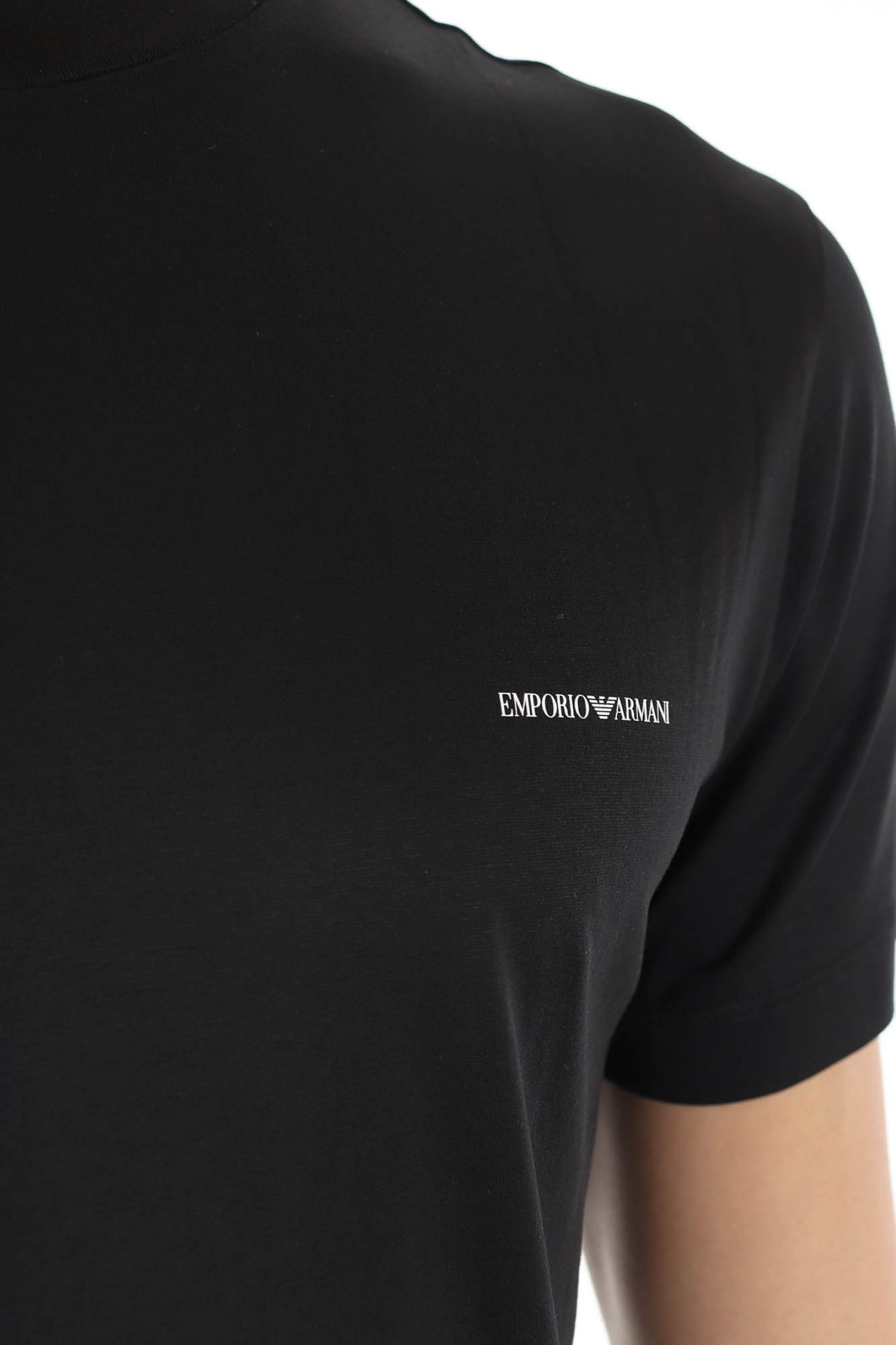 EMPORIO ARMANI T-SHIRT LOGO ΜΑΥΡΟ