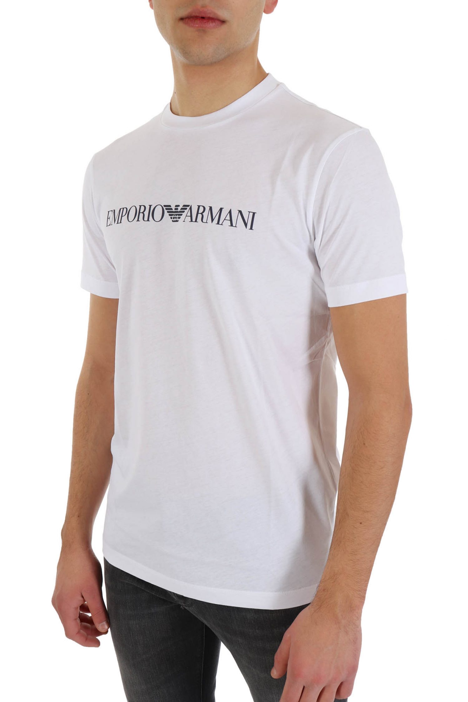 EMPORIO ARMANI T-SHIRT LOGO ΛΕΥΚΟ