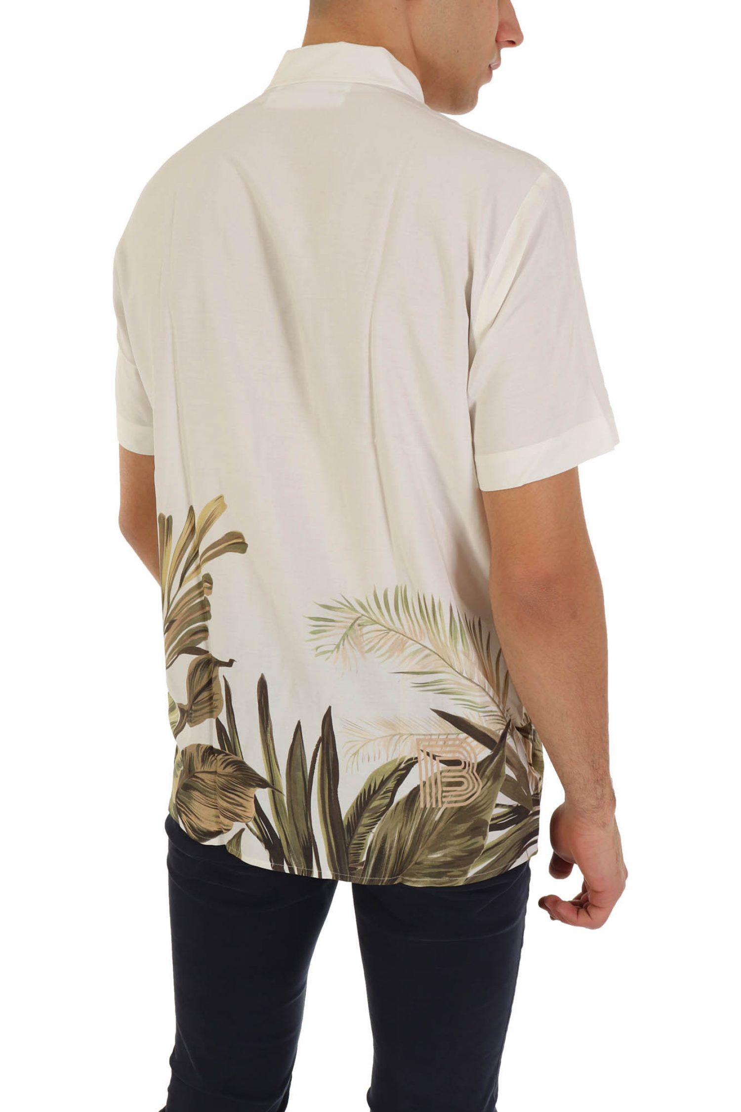 BALDESSARINI ΠΟΥΚΑΜΙΣΟ ΚΟΝΤΟΜΑΝΙΚΟ BLD-EASY FLORAL ΕΚΡΟΥ-ΧΑΚΙ