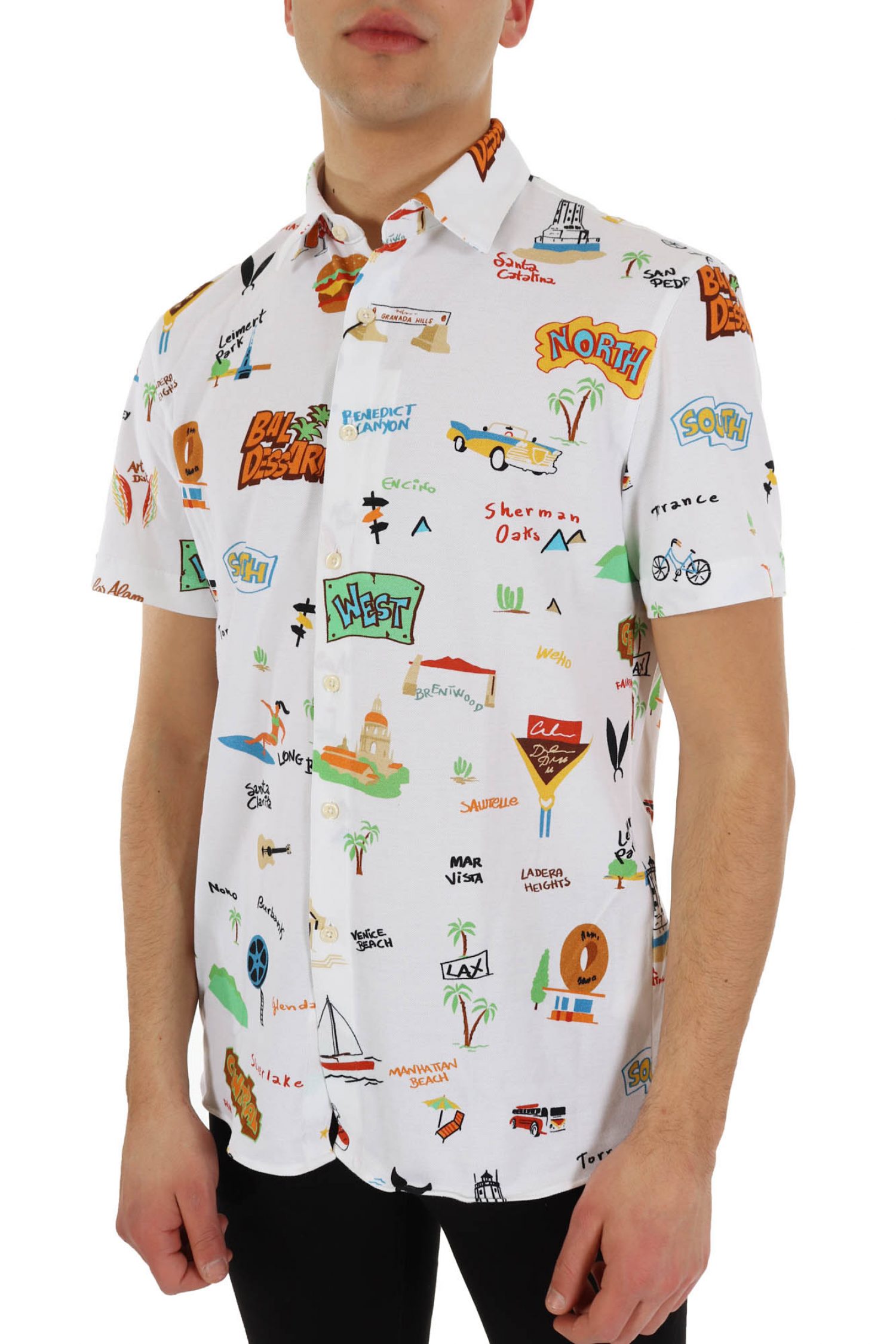 BALDESSARINI ΠΟΥΚΑΜΙΣΟ ΚΟΝΤΟΜΑΝΙΚΟ BLD-BILLY MULTI ΛΕΥΚΟ