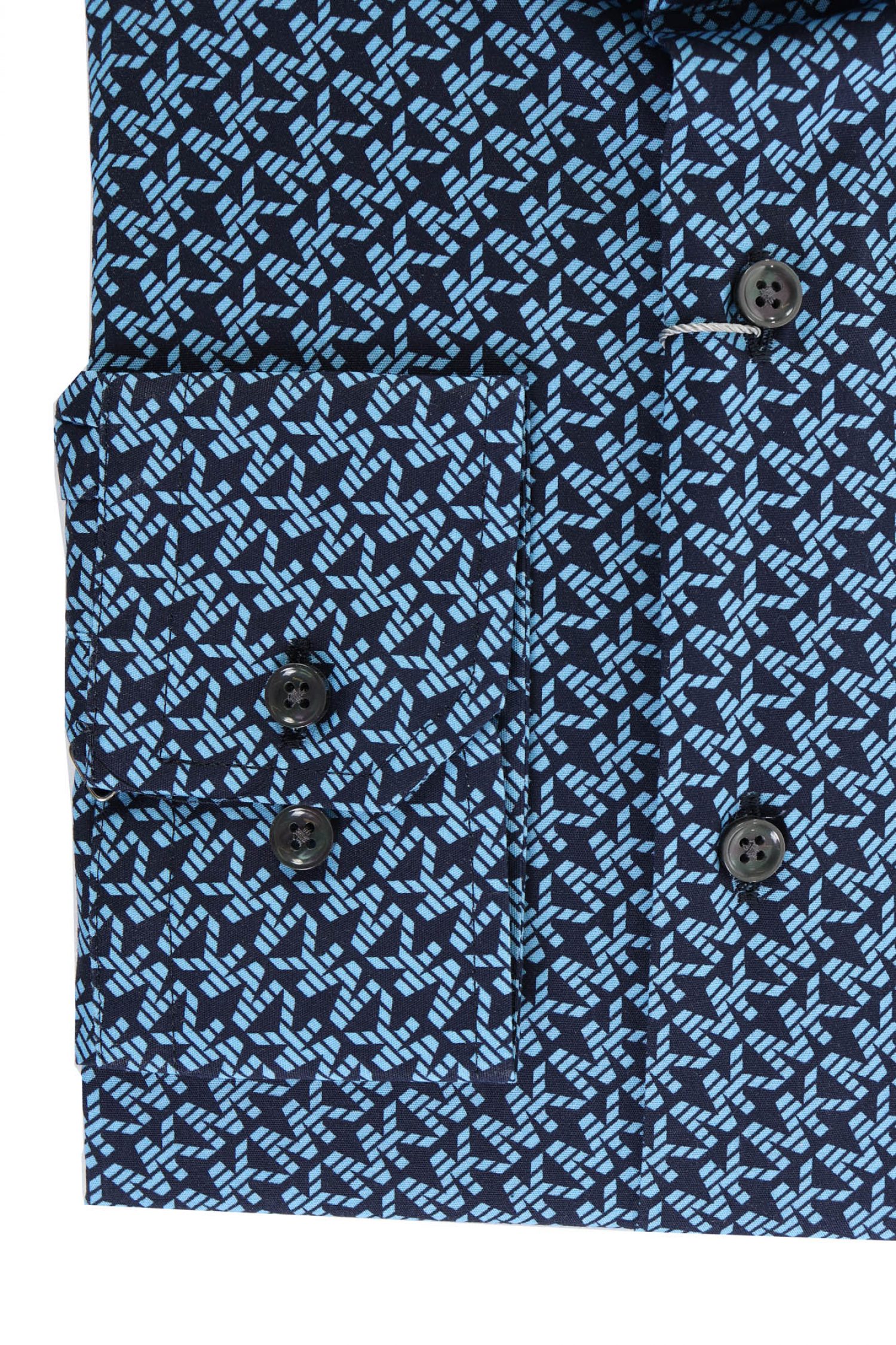 MICHAEL KORS ΠΟΥΚΑΜΙΣΟ MODERN FIT MK DIAGONAL PRINT ΜΠΛΕ φωτογραφία