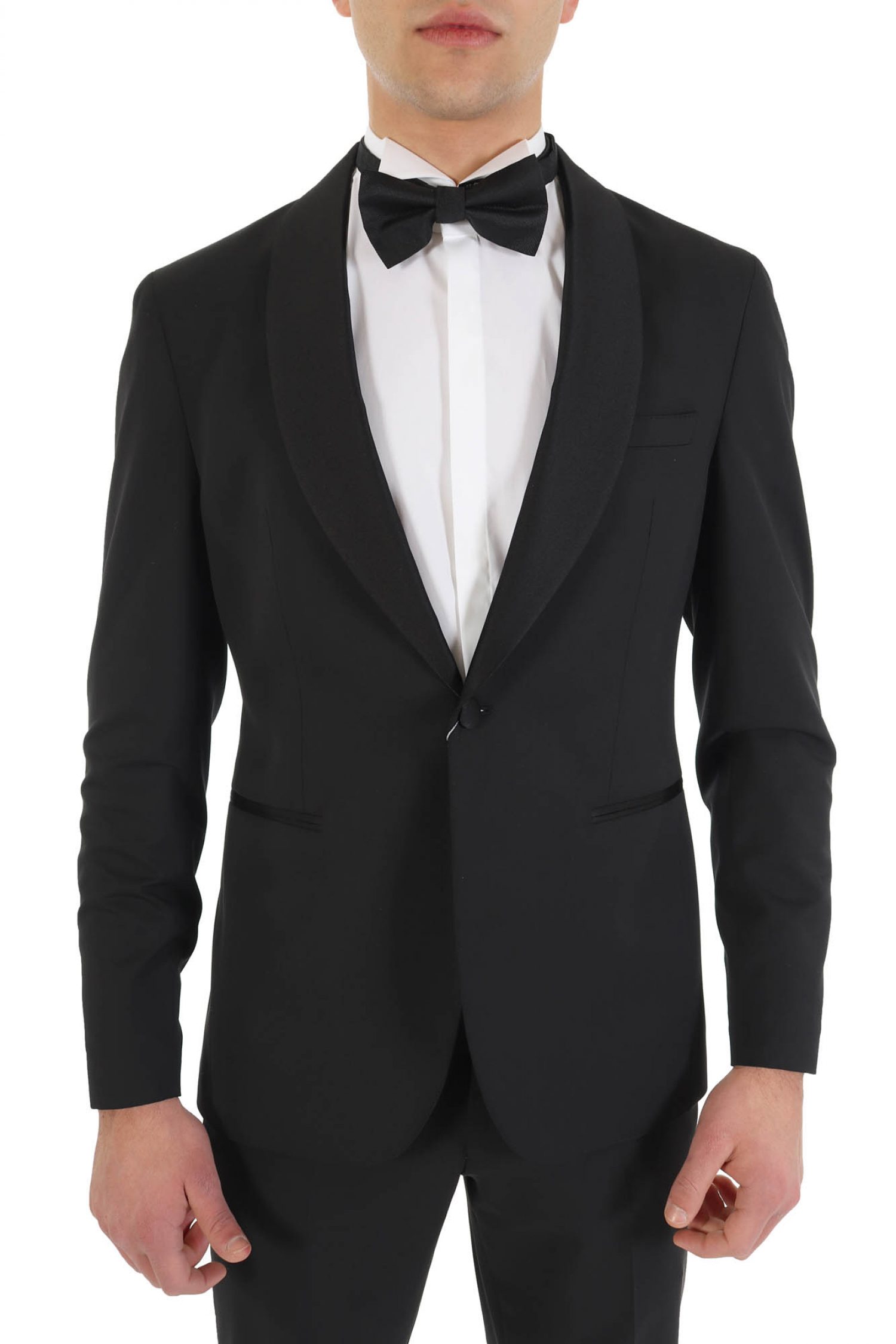 MICHAEL KORS ΚΟΥΣΤΟΥΜΙ ΣΜΟΚΙΝ SLIM FIT SUPER STRETCH PAULO OLIVEIRA ΜΑΥΡΟ