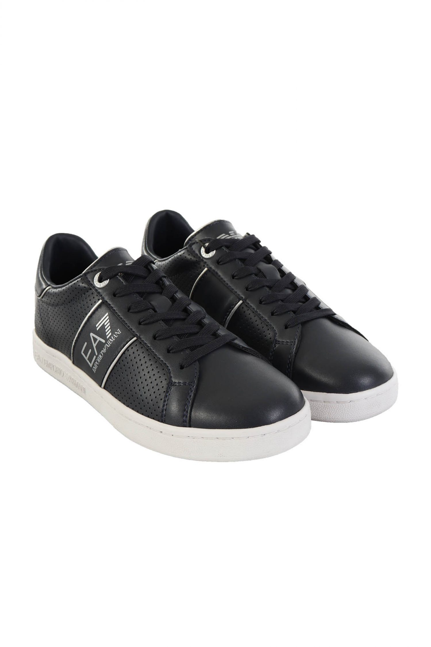 ARMANI 7 ΠΑΠΟΥΤΣΙΑ SNEAKERS LOGO ΜΠΛΕ-ΑΣΗΜΙ φωτογραφία