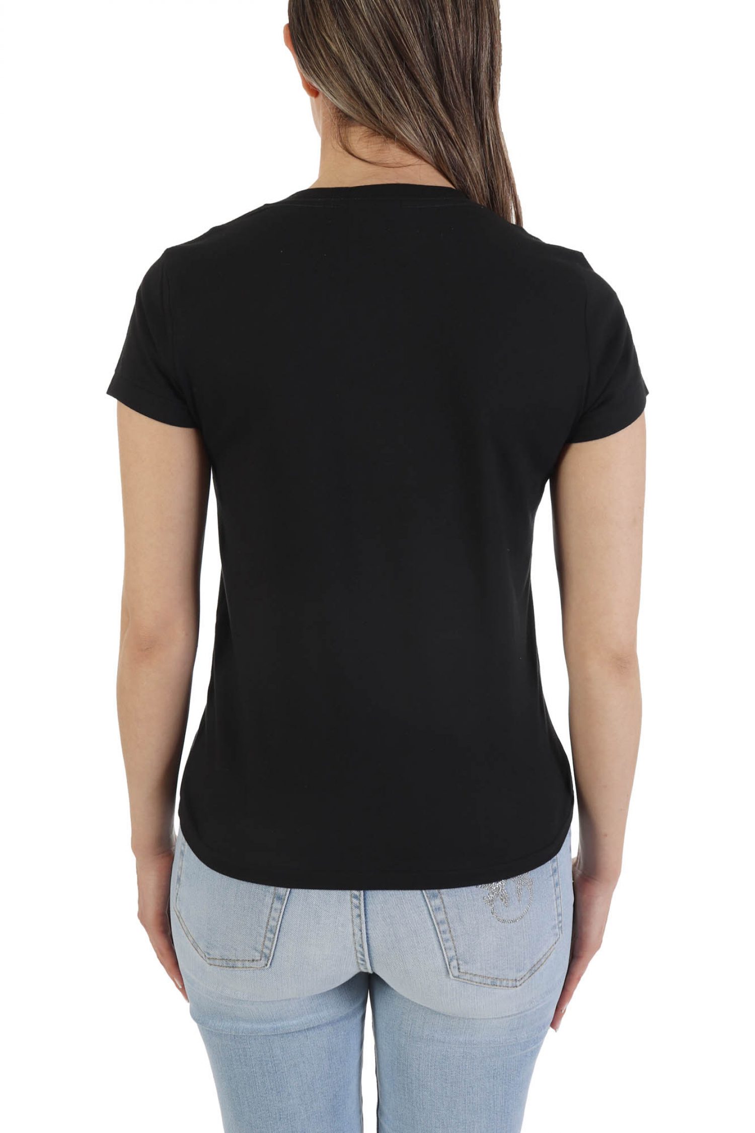 RALPH LAUREN T- SHIRT V-NECK BSR ΜΑΥΡΟ φωτογραφία