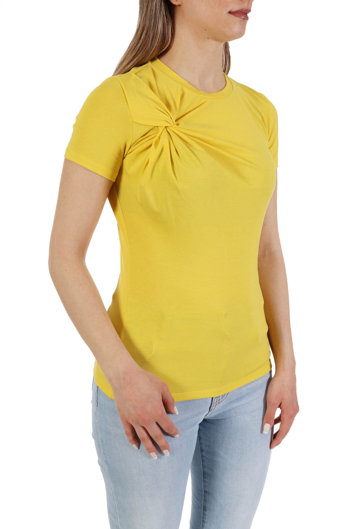 MARELLA T-SHIRT BAMBY ΛΑΙΜΟΚΟΨΗ ΚΟΜΠΟΣ ΚΙΤΡΙΝΟ φωτογραφία