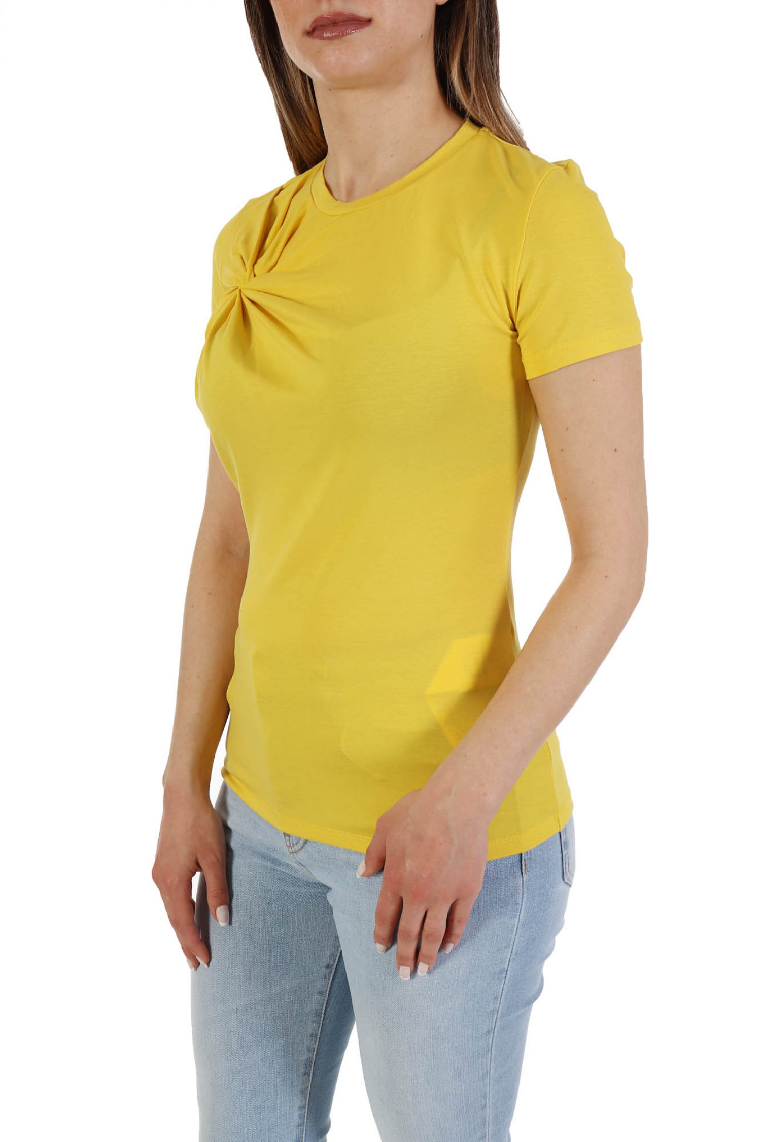 MARELLA T-SHIRT BAMBY ΛΑΙΜΟΚΟΨΗ ΚΟΜΠΟΣ ΚΙΤΡΙΝΟ φωτογραφία