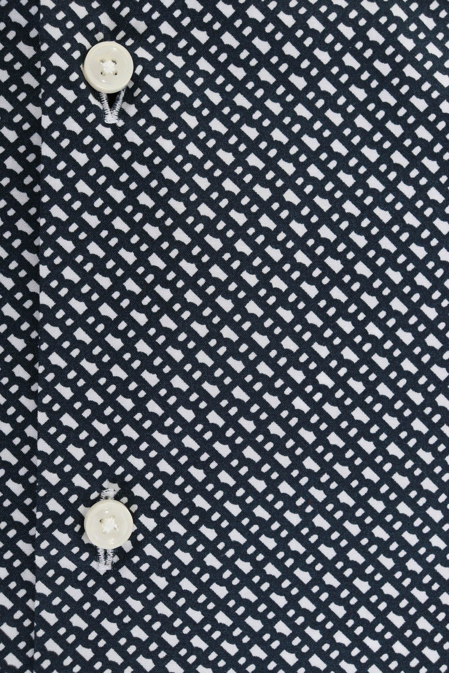 BOSS ΠΟΥΚΑΜΙΣΟ ALLOVER LOGO SLIM FIT STRETCH H-HANK-KENT-C1-214 ΜΠΛΕ-ΛΕΥΚΟ φωτογραφία